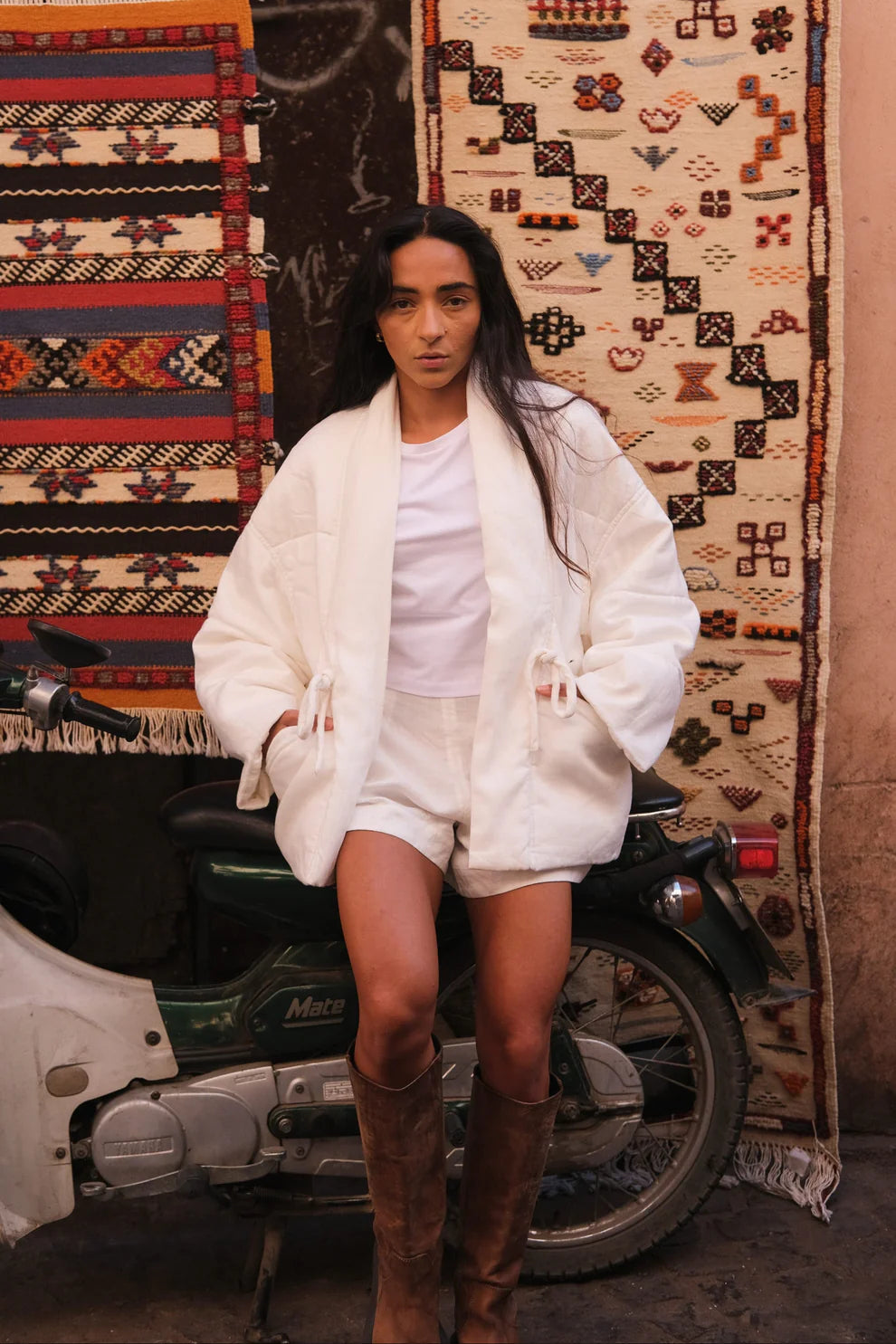 Lilly Pilly Aster Linen Coat - Ivory