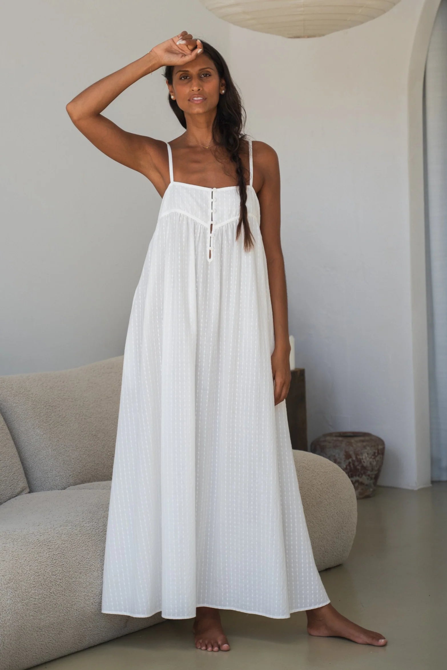 Lilly Pilly Beatrice Cotton Dress - Ivory