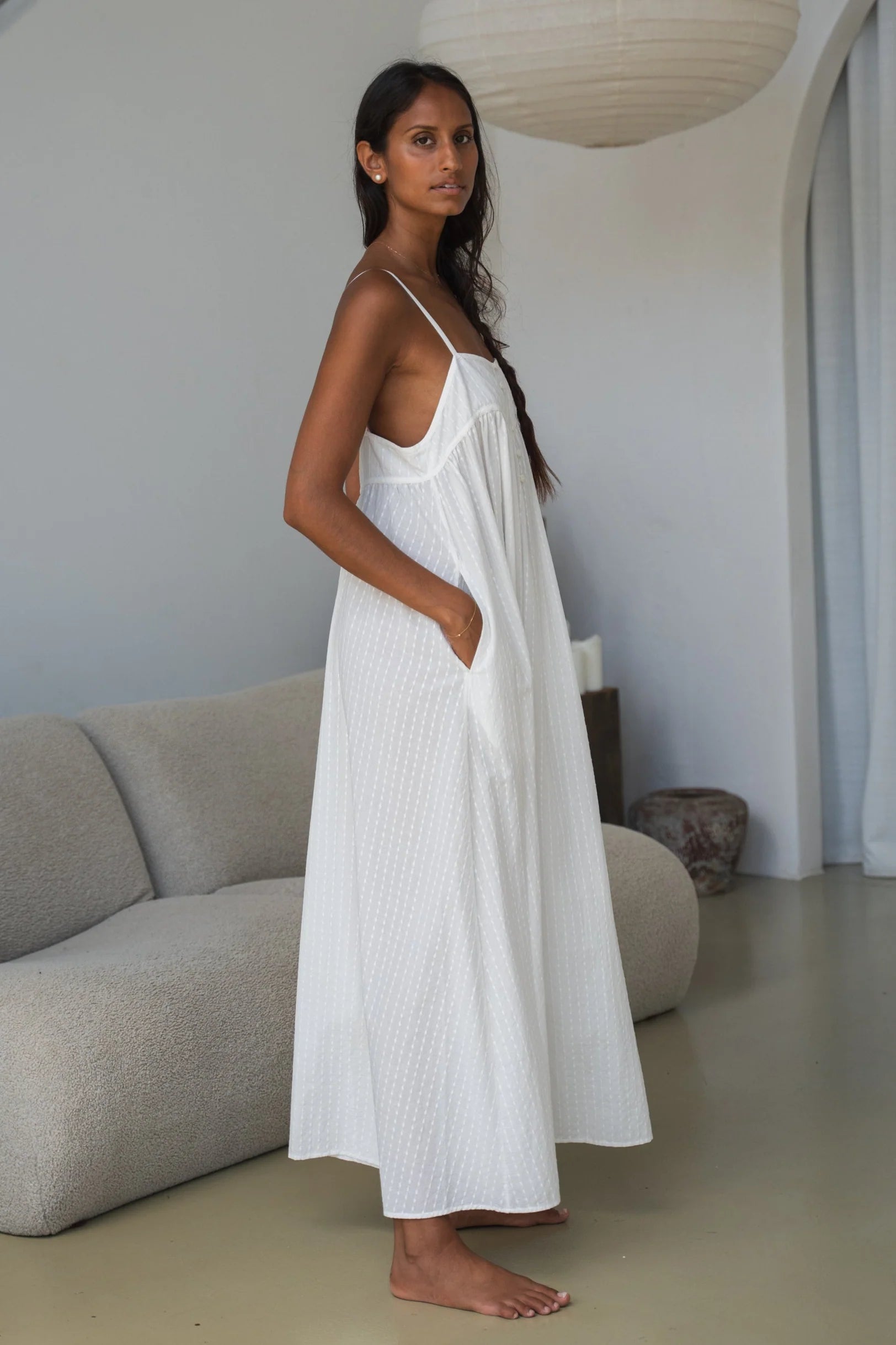 Lilly Pilly Beatrice Cotton Dress - Ivory