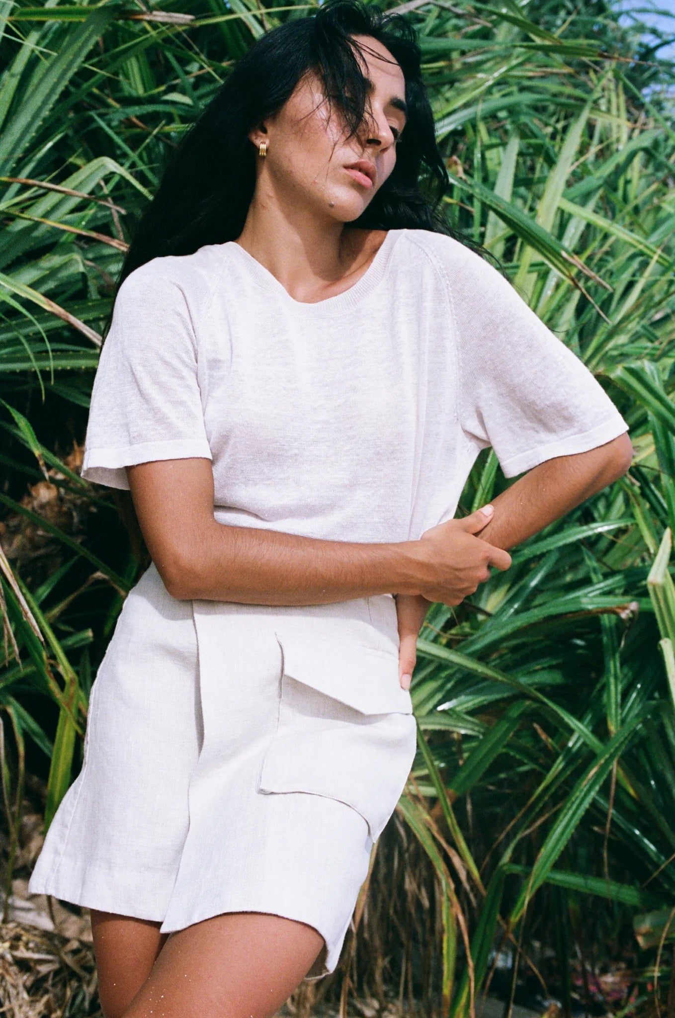 Lilly Pilly Betty Linen Skirt - Oatmeal