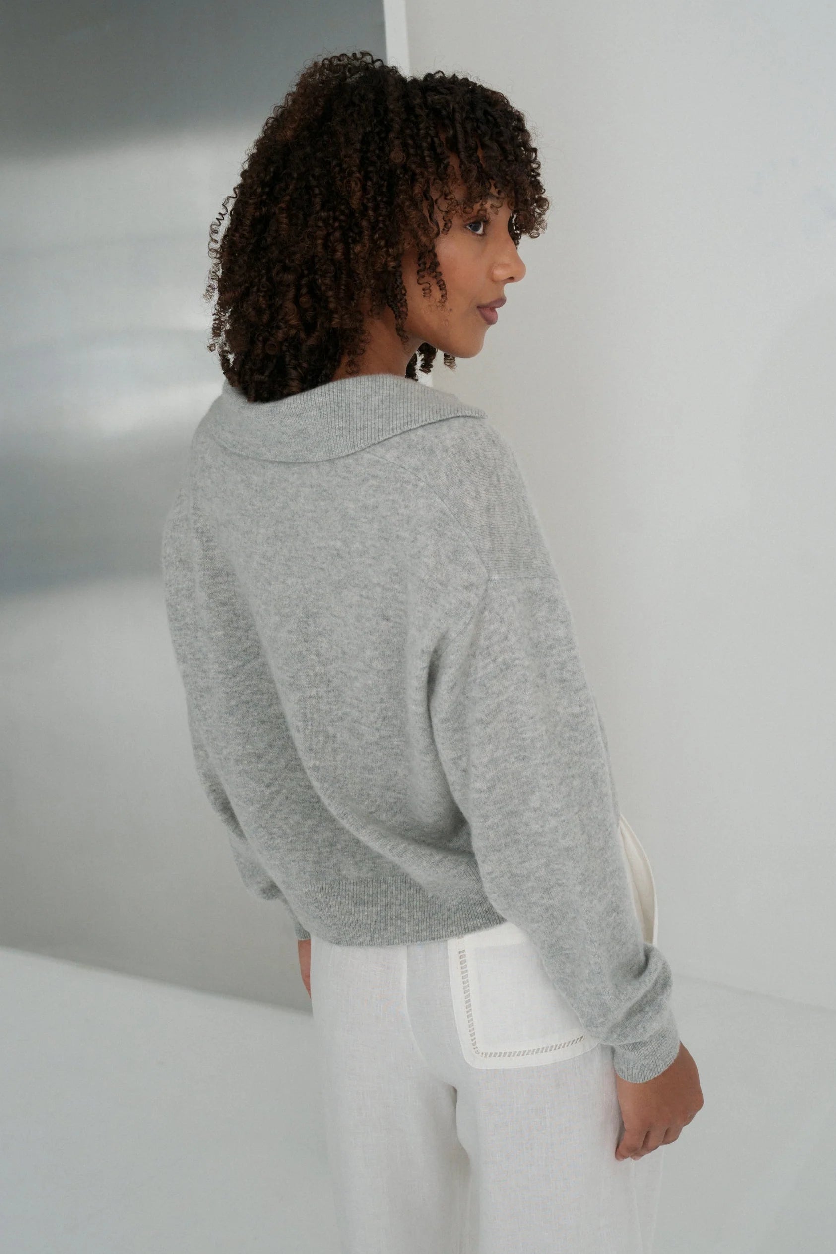 Lilly Pilly Emma Cashmere Knit - Grey Marle