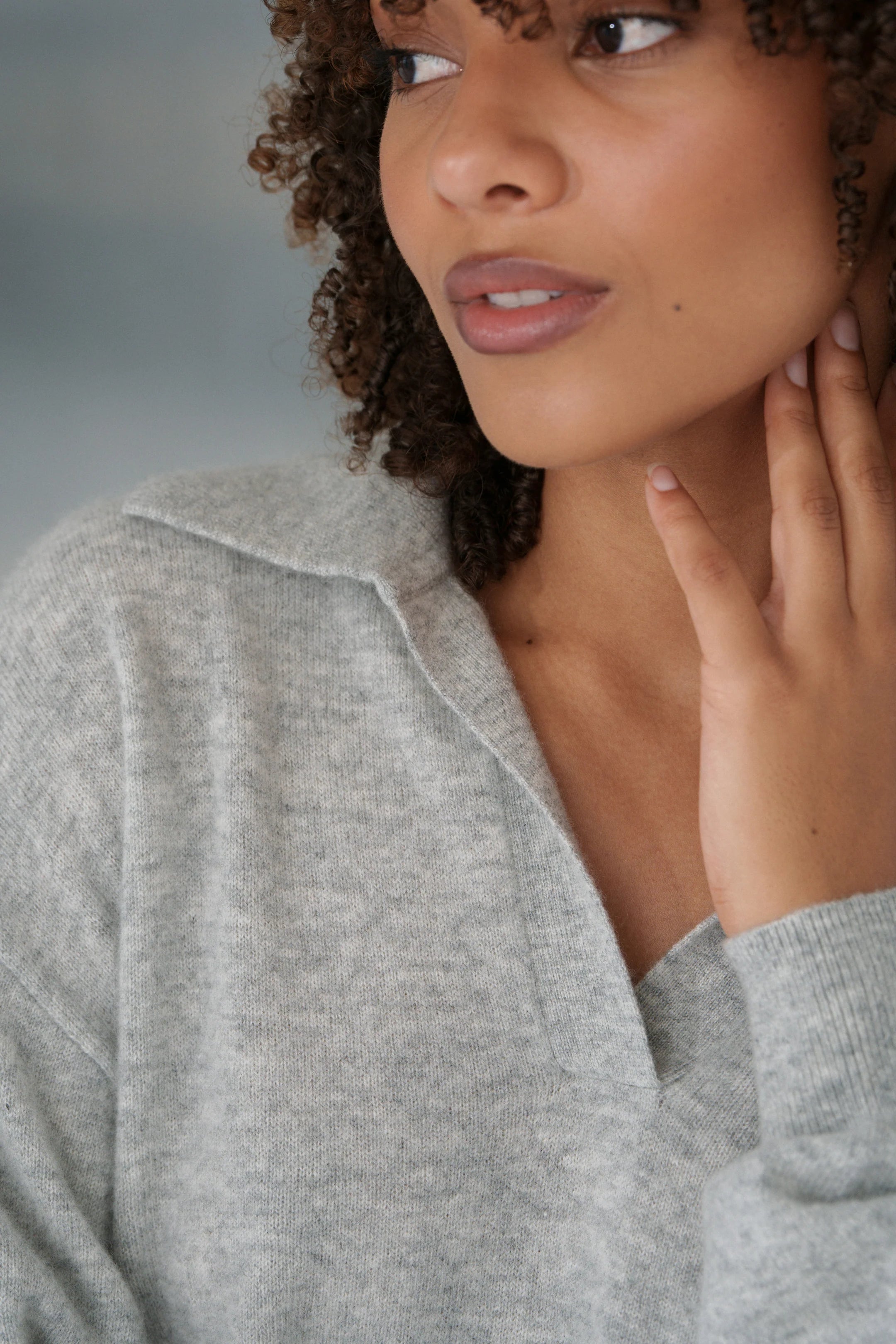 Lilly Pilly Emma Cashmere Knit - Grey Marle