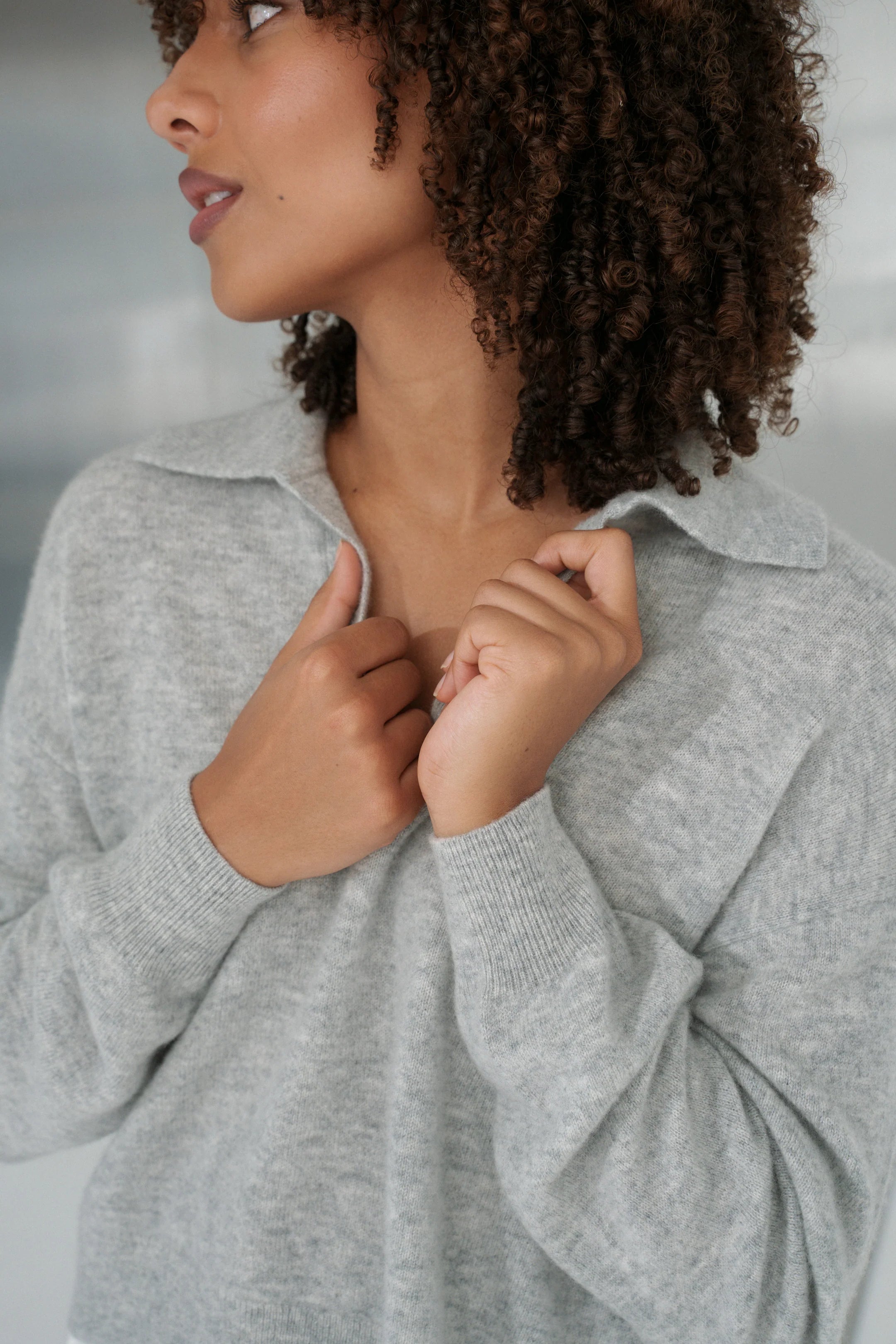 Lilly Pilly Emma Cashmere Knit - Grey Marle