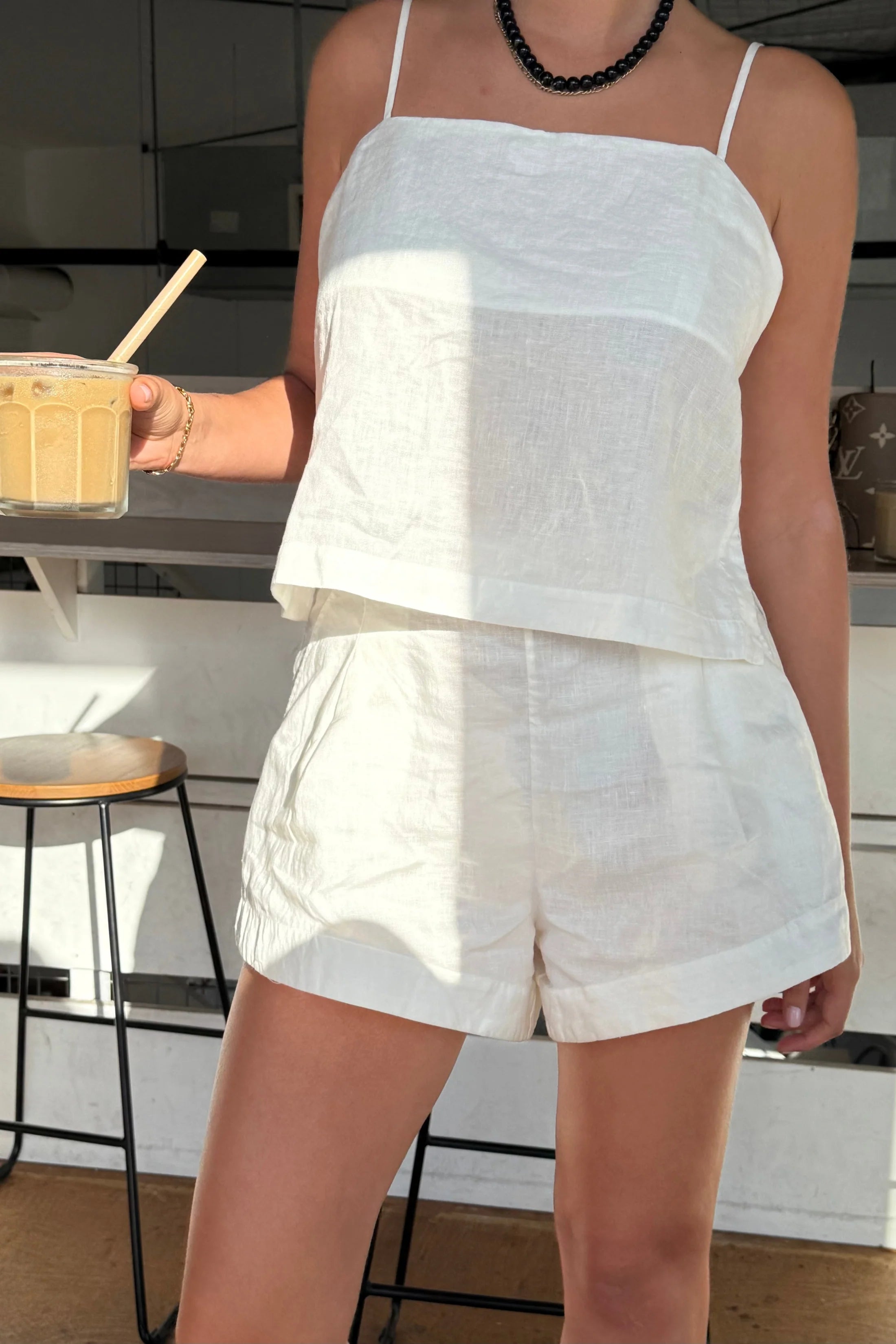 Lilly Pilly Gaia Linen Shorts - Ivory