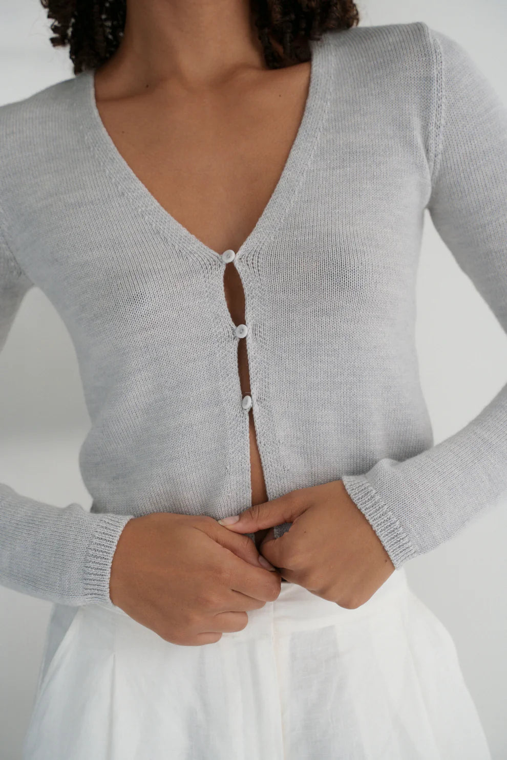 Lilly Pilly Indie Cardi Knit - Fog