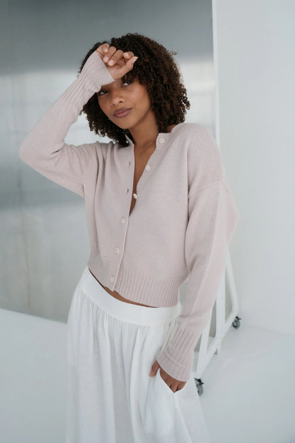 Lilly Pilly Taylor Merino Cardi - Dusty Lilac