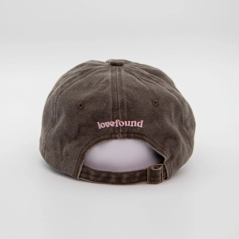 Lovefound Slogan Cap Champagne - Washed Grey