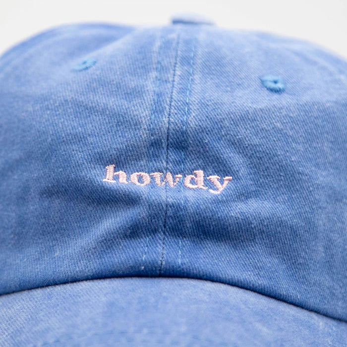 Lovefound Slogan Cap - Howdy Washed Blue