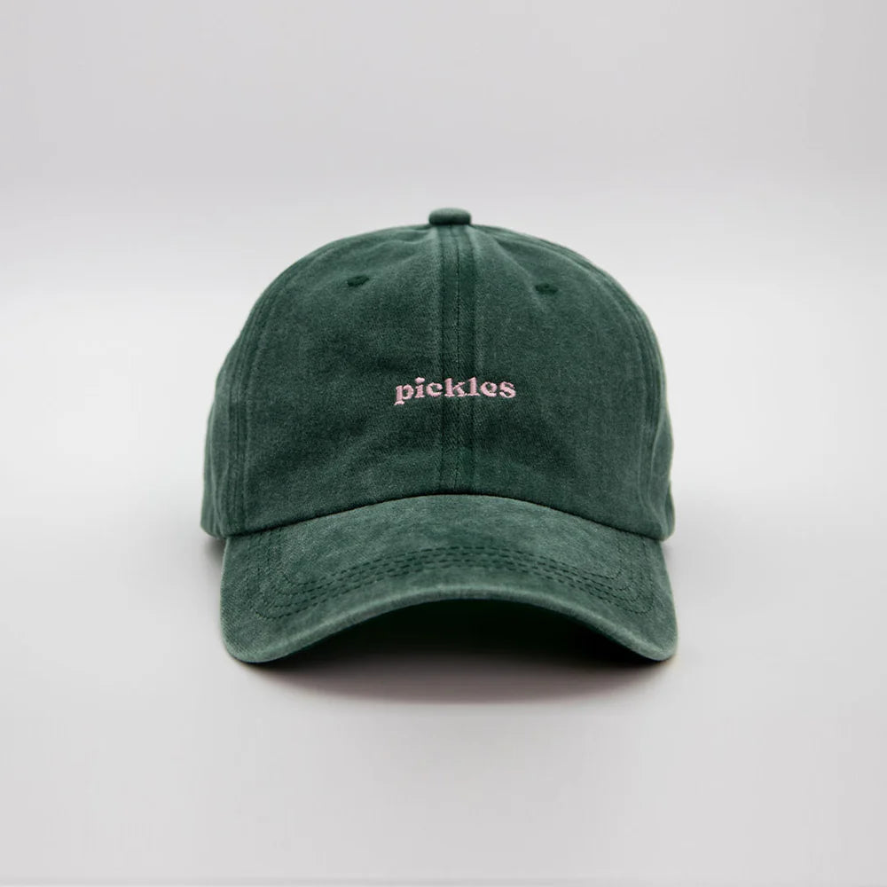 Lovefound Slogan Cap Pickles - Washed Green