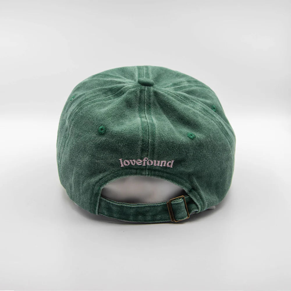 Lovefound Slogan Cap Pickles - Washed Green