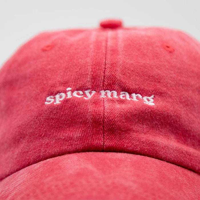 Lovefound Slogan Cap - Spicy Marg Washed Red