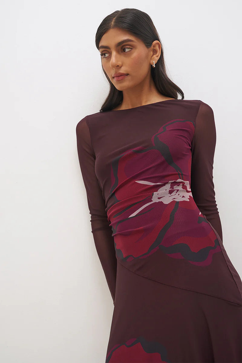 Mon Renn Lima Maxi Dress - Cherry Floral