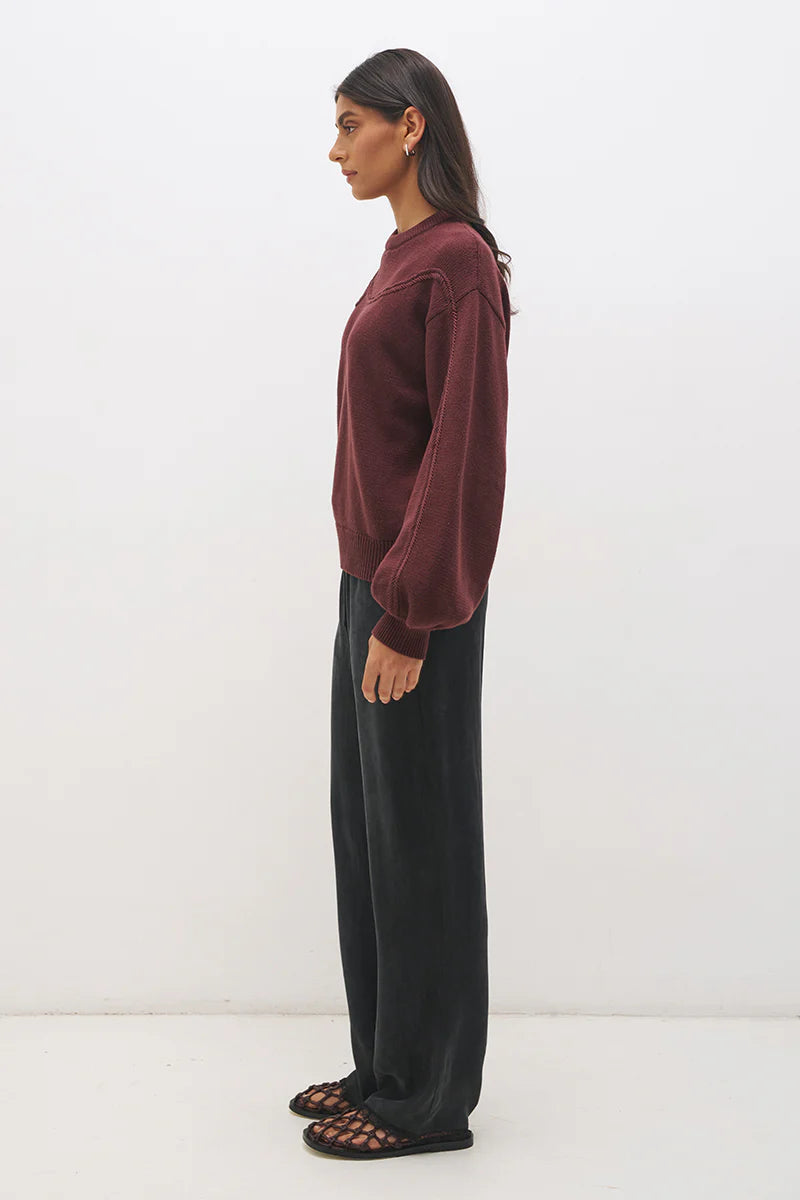 Mon Renn Rowie Knit Jumper - Deep Plum