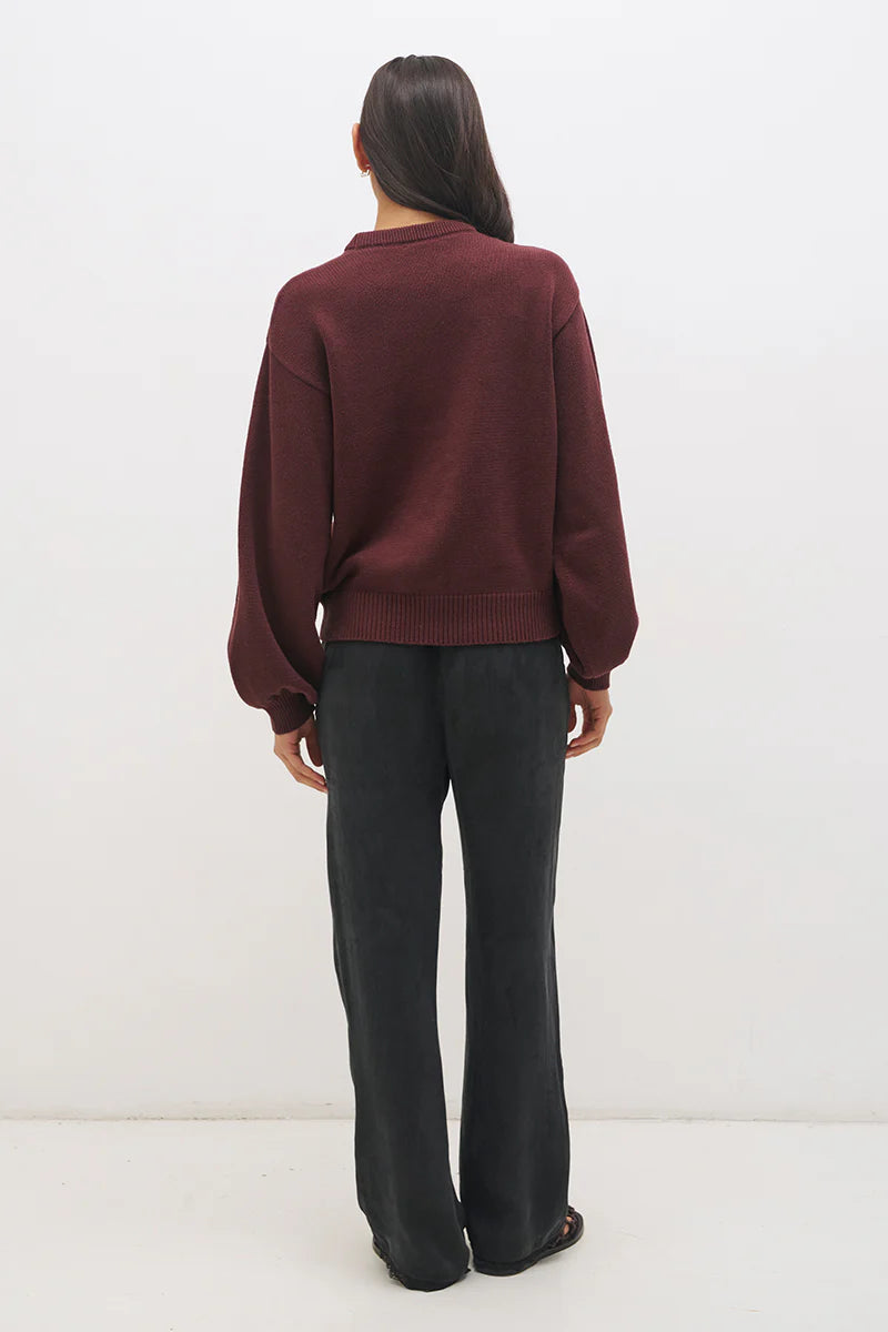 Mon Renn Rowie Knit Jumper - Deep Plum