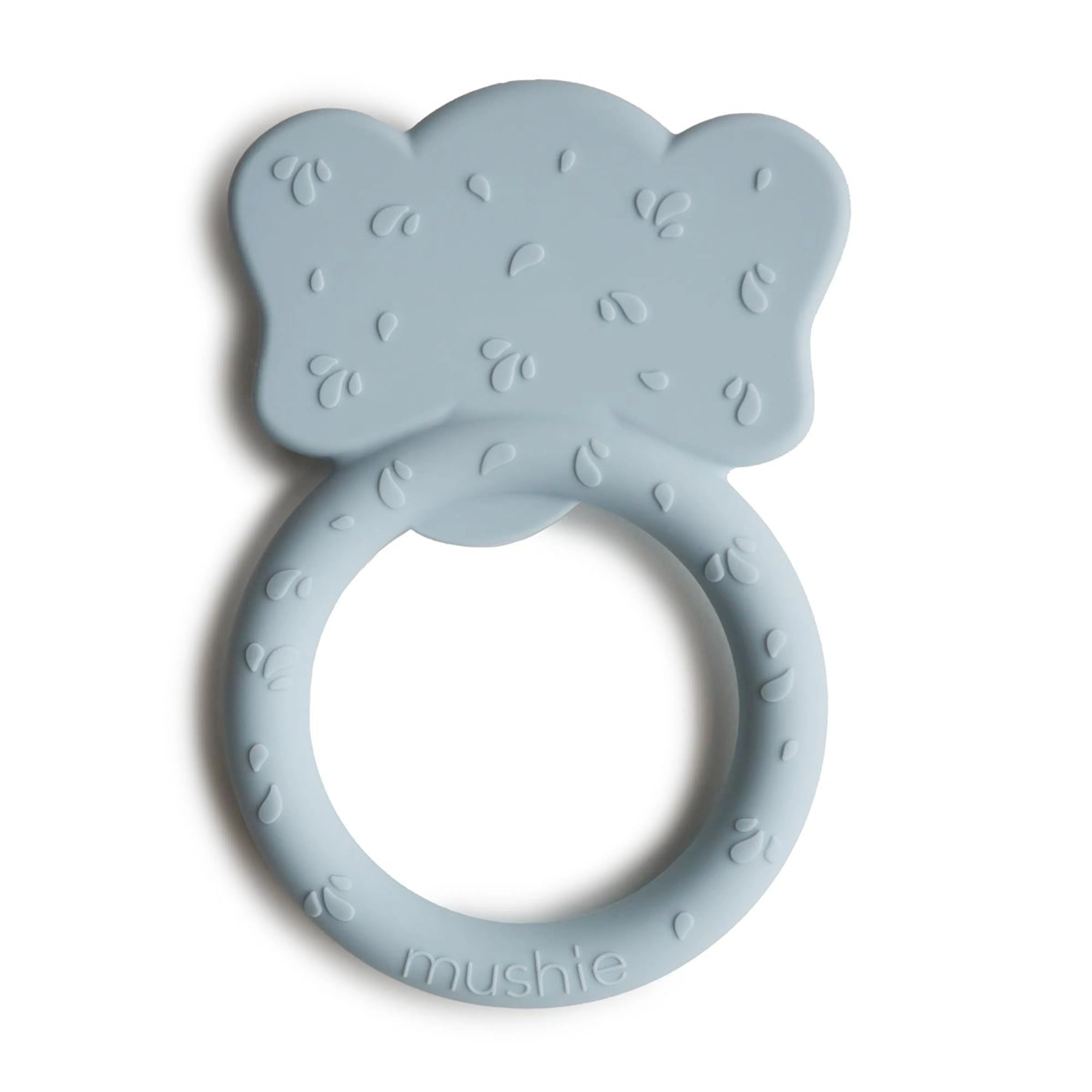 Mushie Elephant Teether - Pale Blue