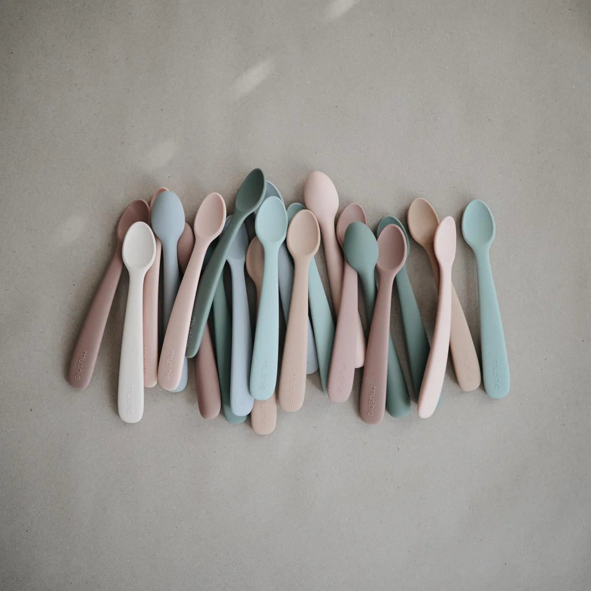 Mushie Spoons 2 Pack - Cambridge Blue & Sand