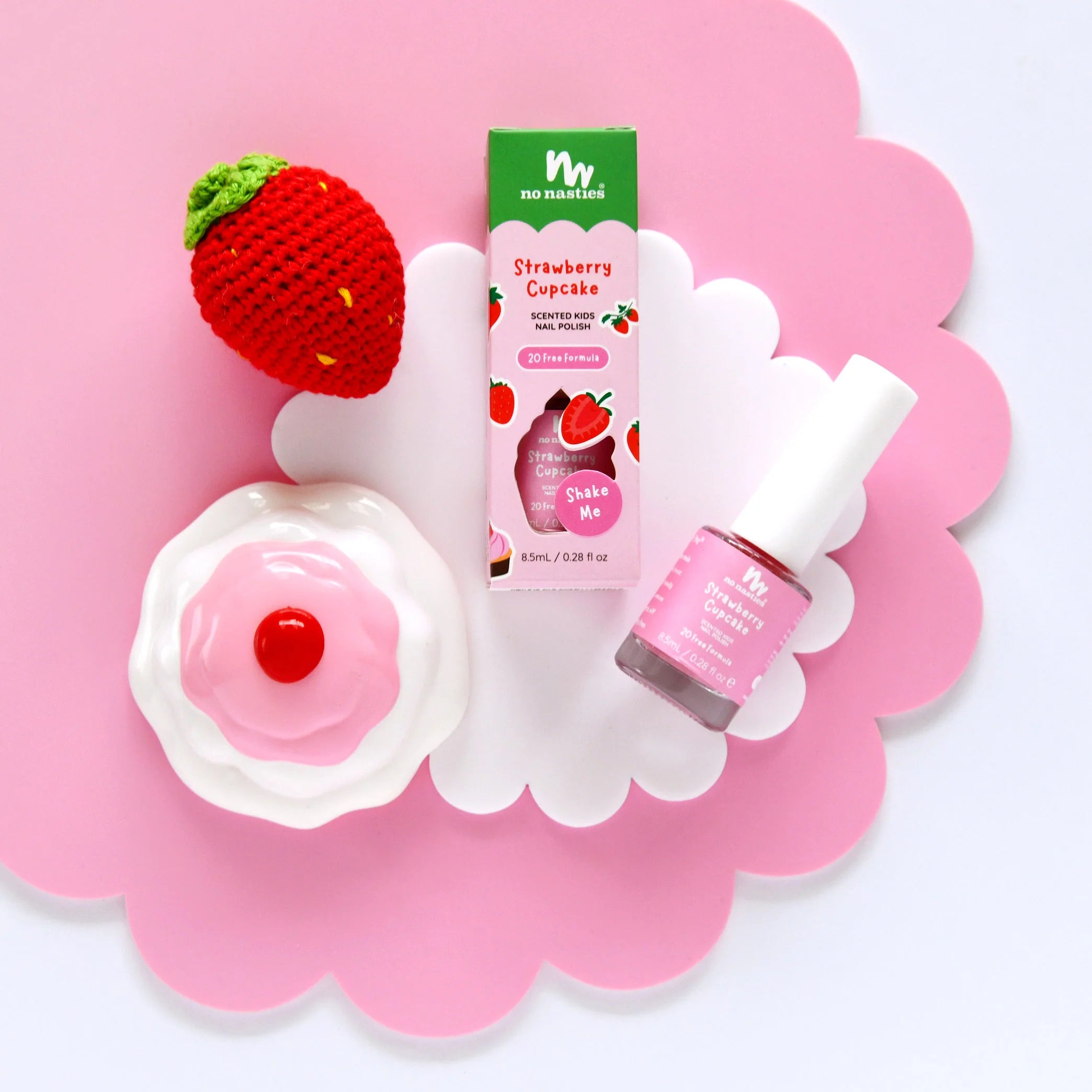 No Nasties Unscented Polish - Strawberry Cupcake