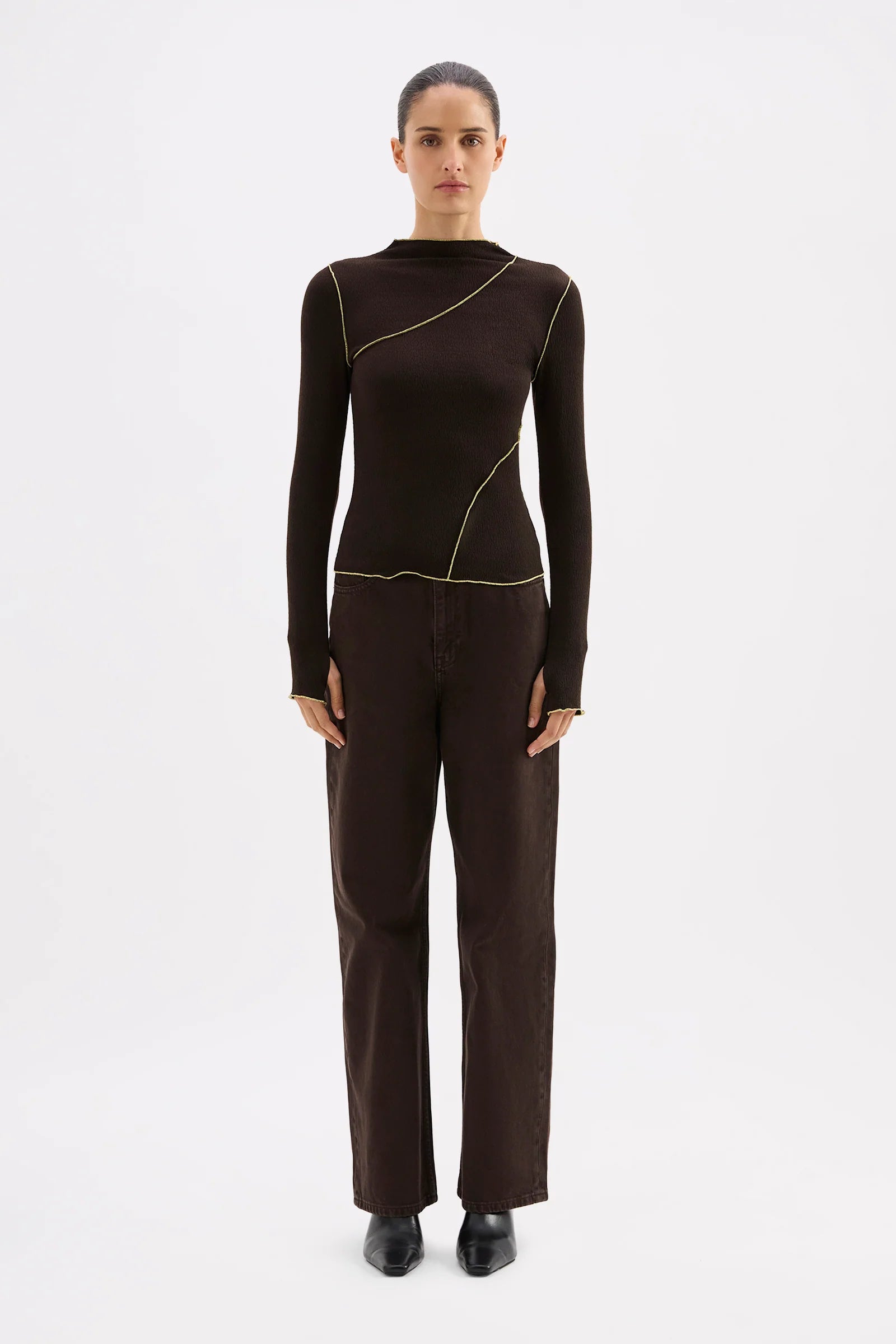 Nude Lucy Aslan LS Top - Espresso