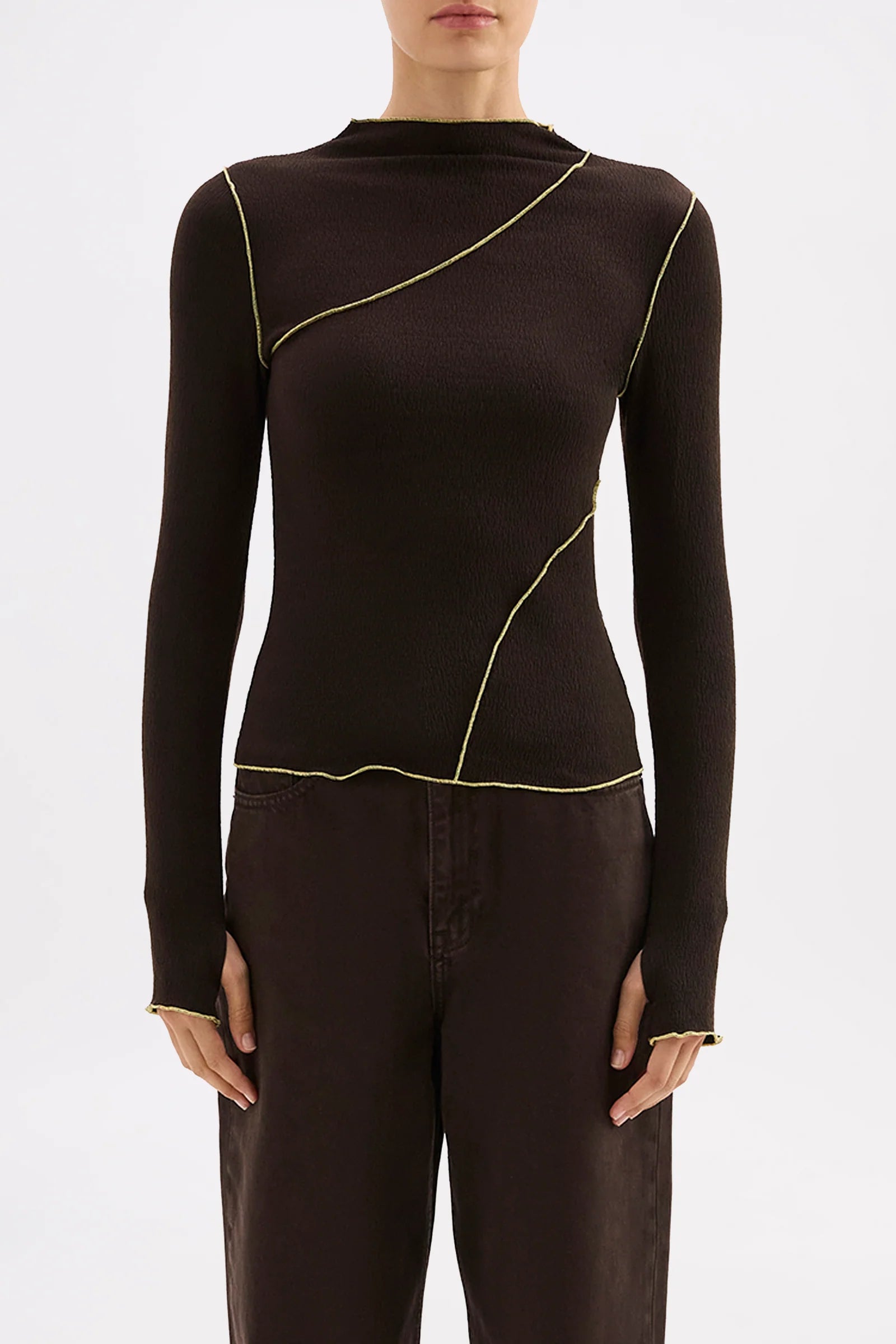 Nude Lucy Aslan LS Top - Espresso