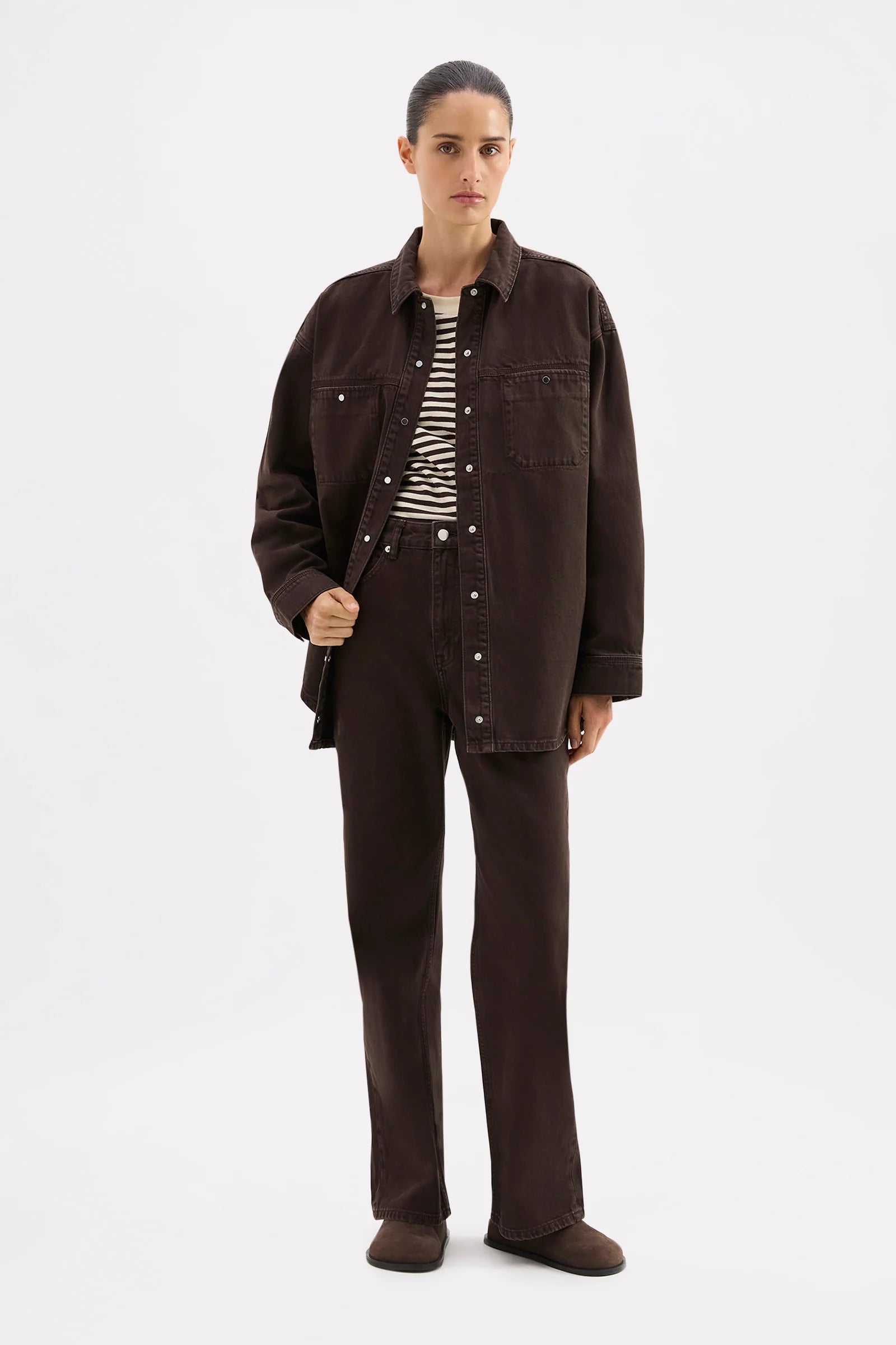 Nude Lucy Brax Denim Jacket - Espresso