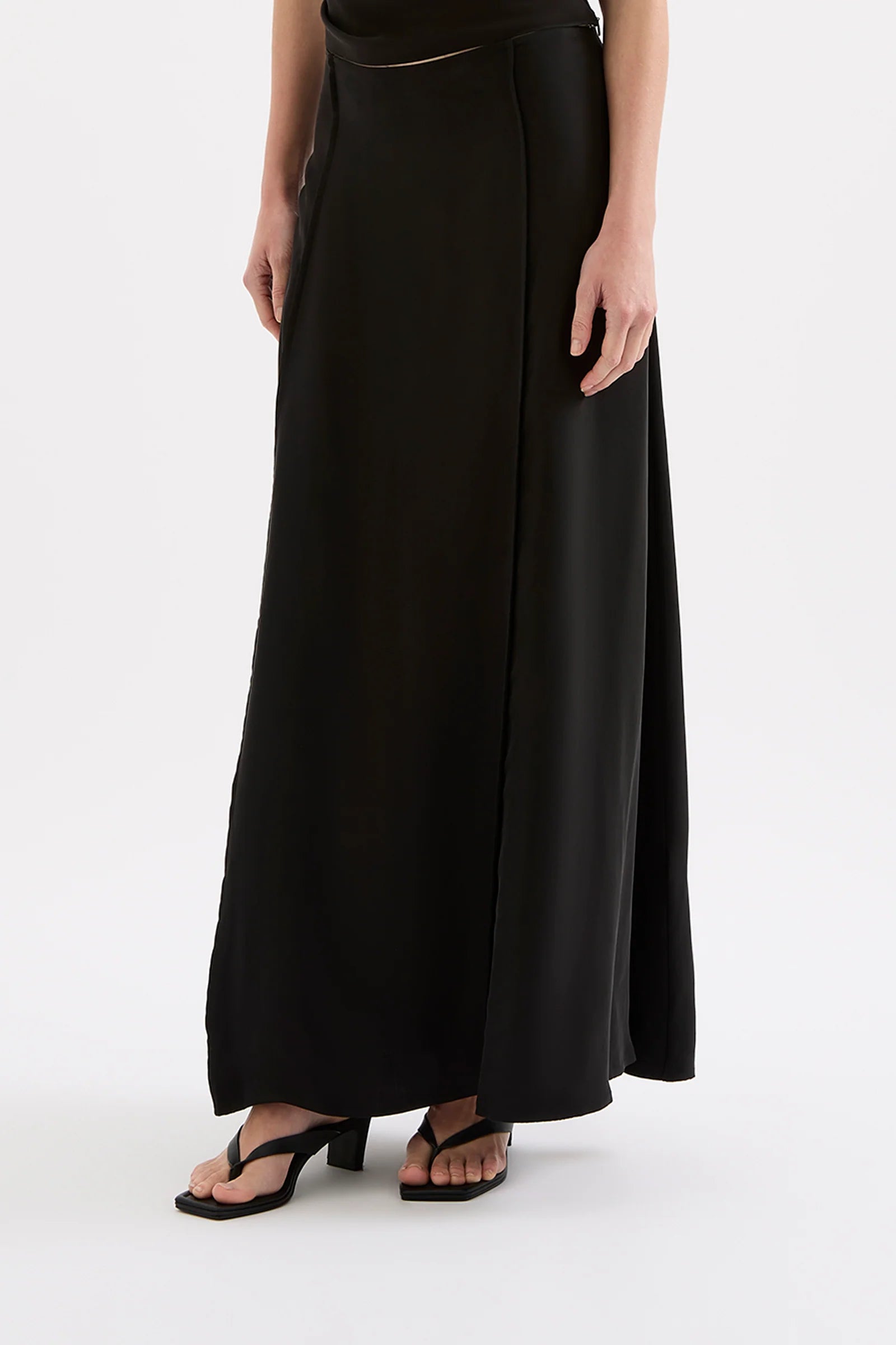 Nude Lucy Leon Cupro Maxi Skirt - Black