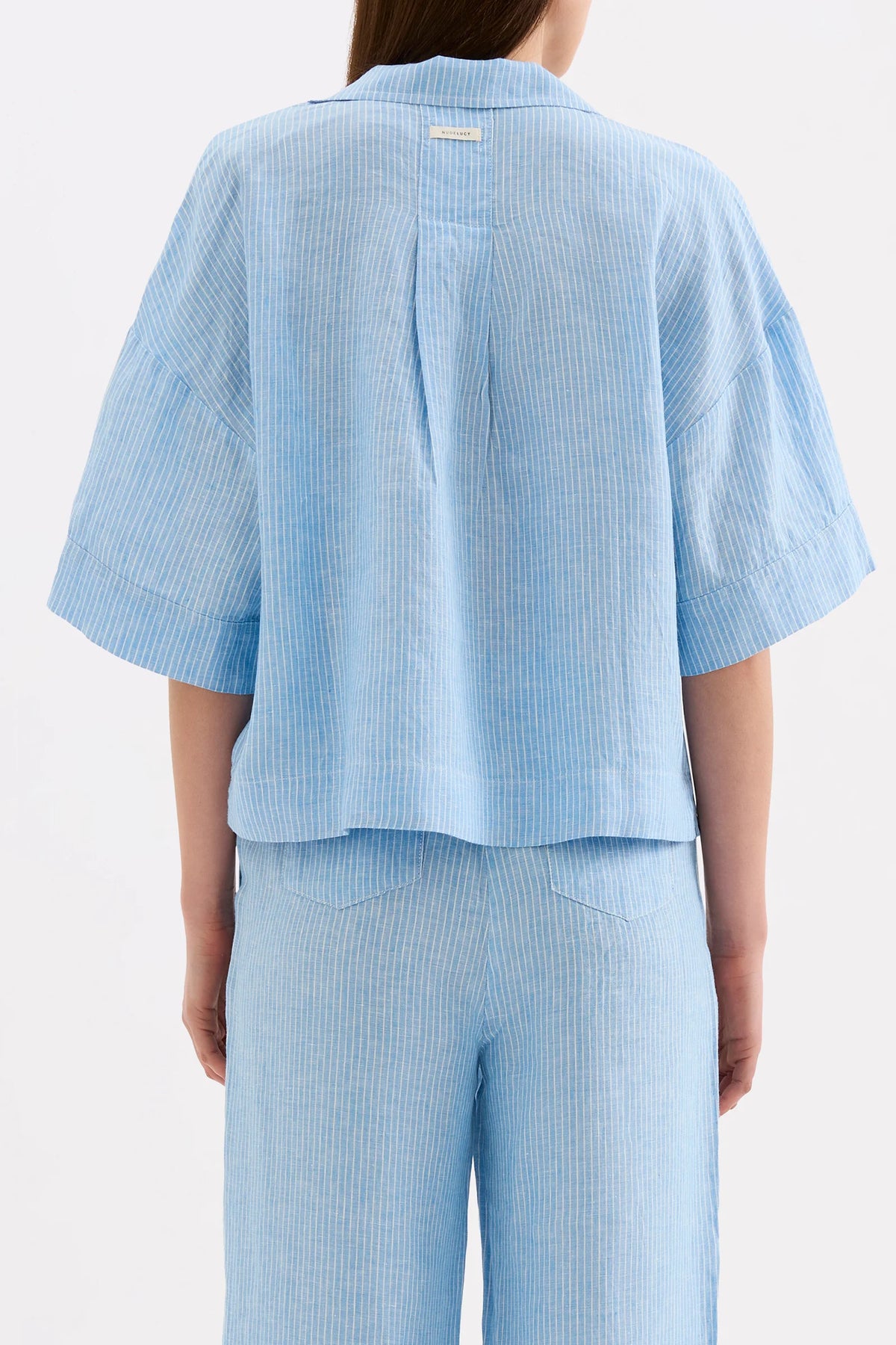 Nude Lucy Lounge Linen Shirt - Cove Stripe