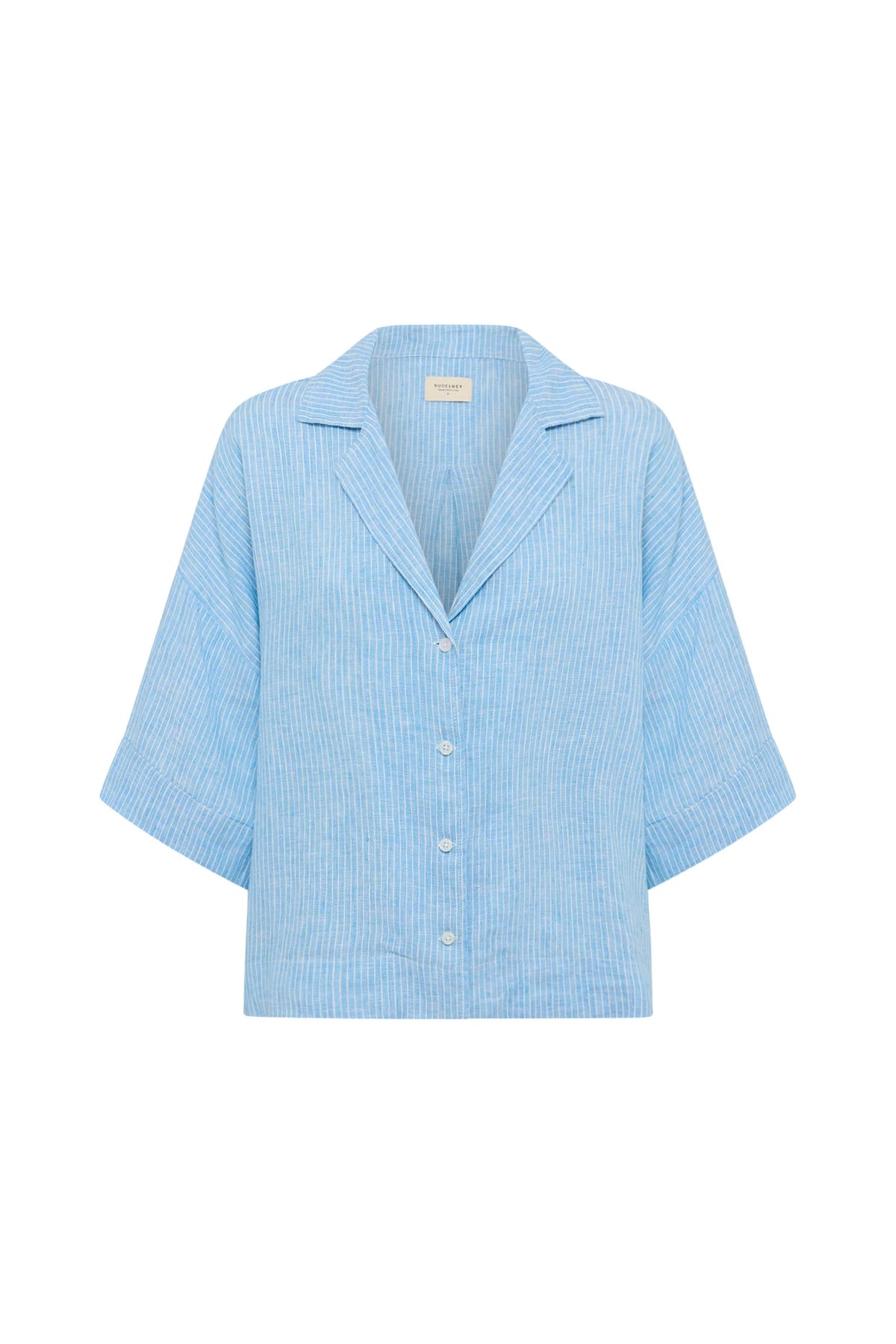 Nude Lucy Lounge Linen Shirt - Cove Stripe