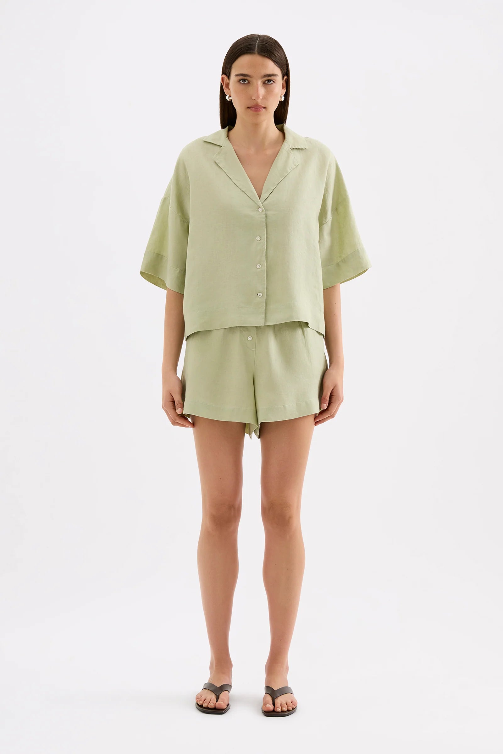 Nude Lucy Lounge Linen Shirt - Dew