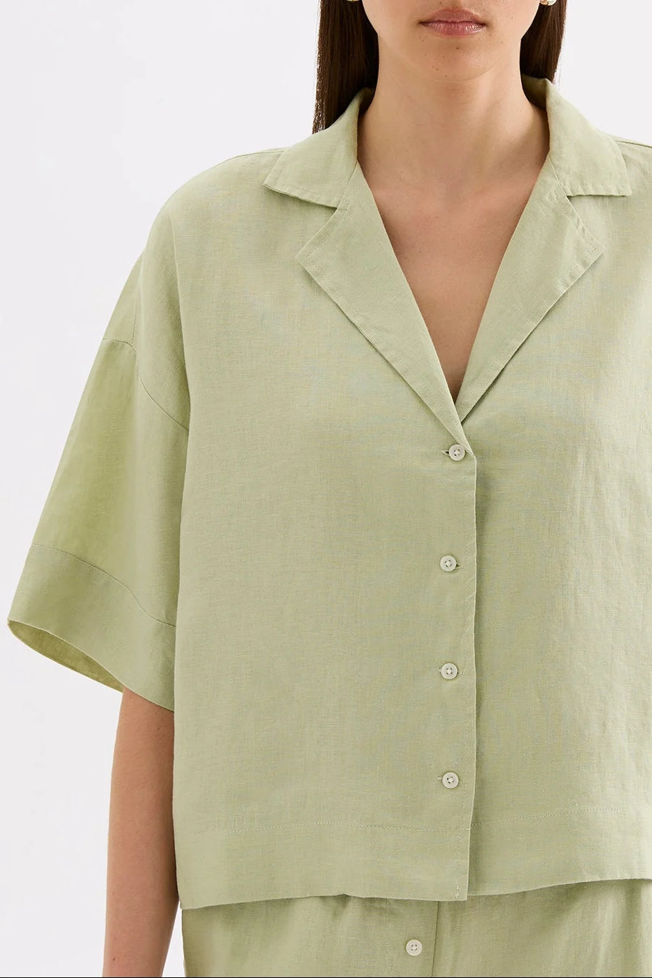 Nude Lucy Lounge Linen Shirt - Dew