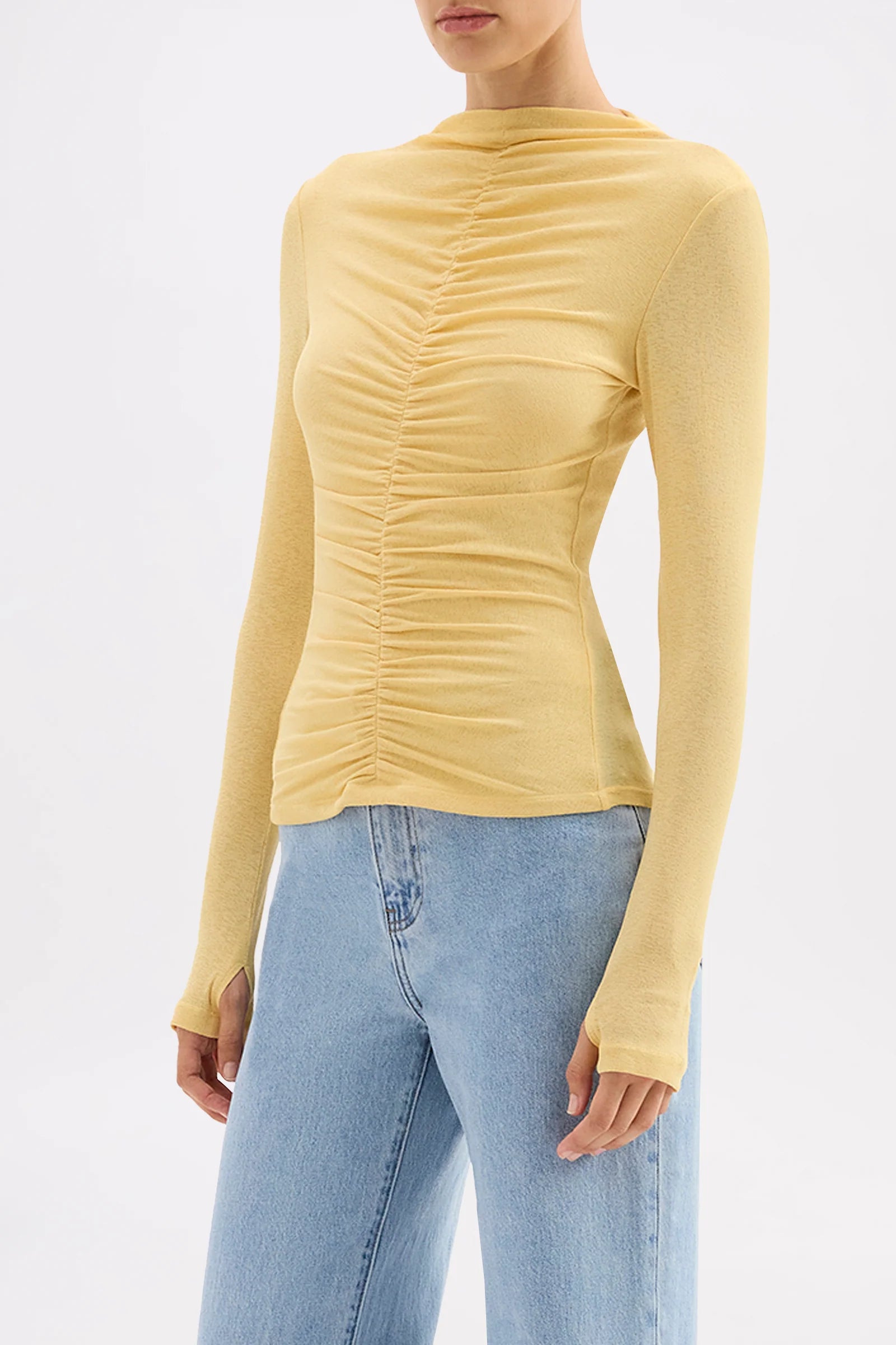 Nude Lucy Marti Mesh Top - Butter