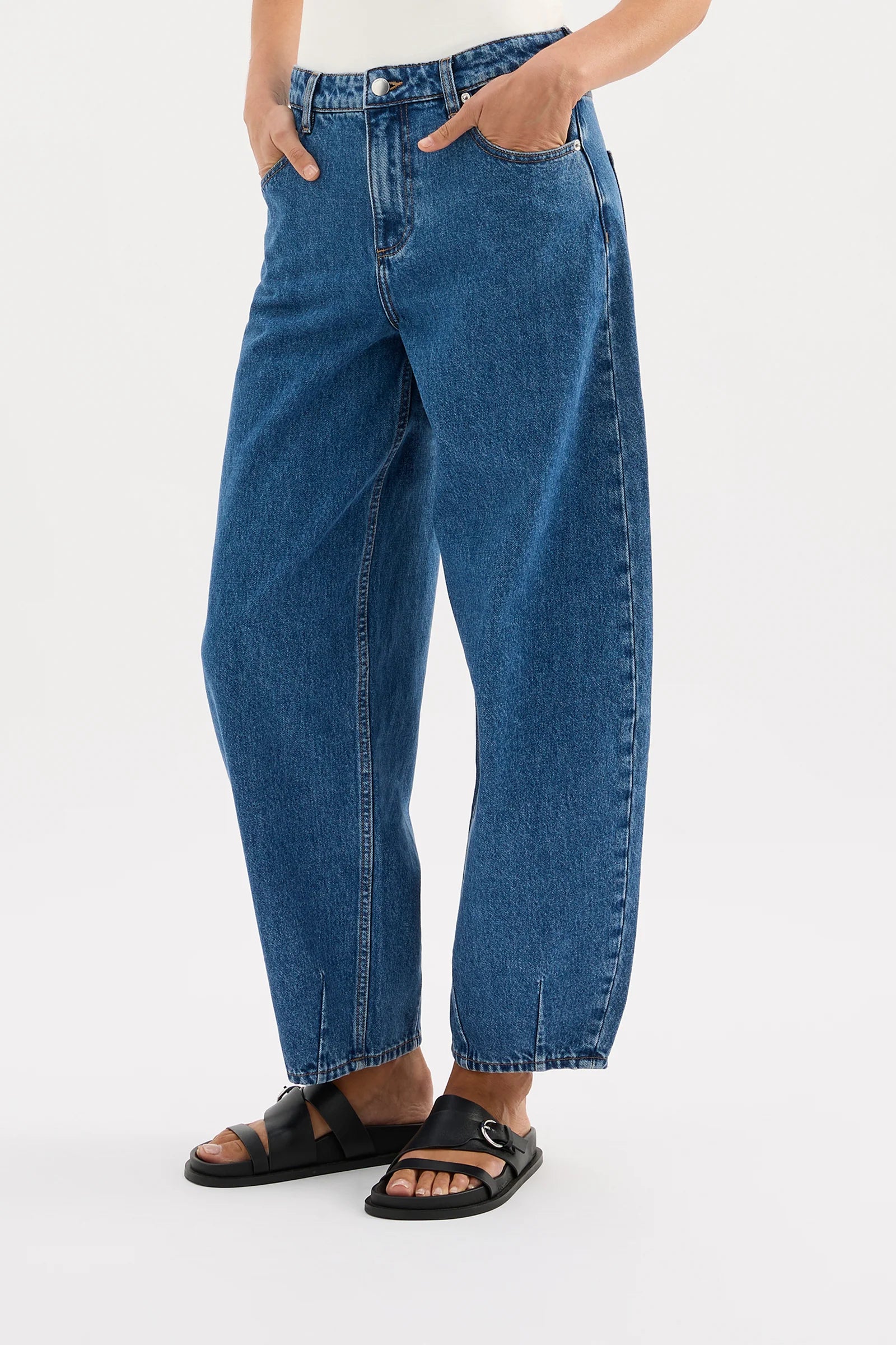 Nude Lucy Organic Barrel Jean - Royal Blue