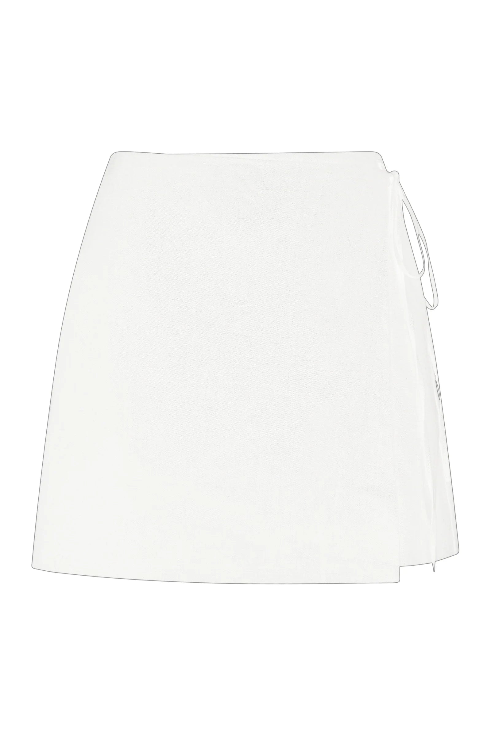 Nude Lucy Sibyl Linen Wrap Skirt - White