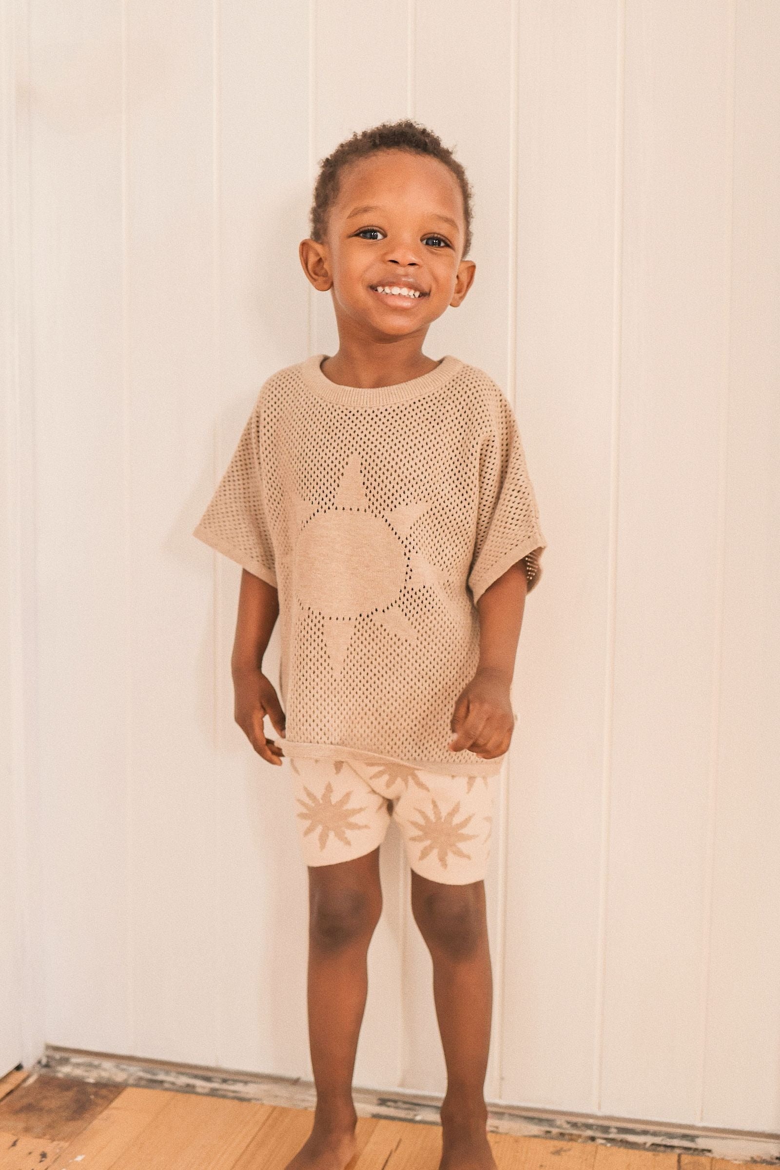 KYND Baby Jacquard Knit Bike Short - Sunset