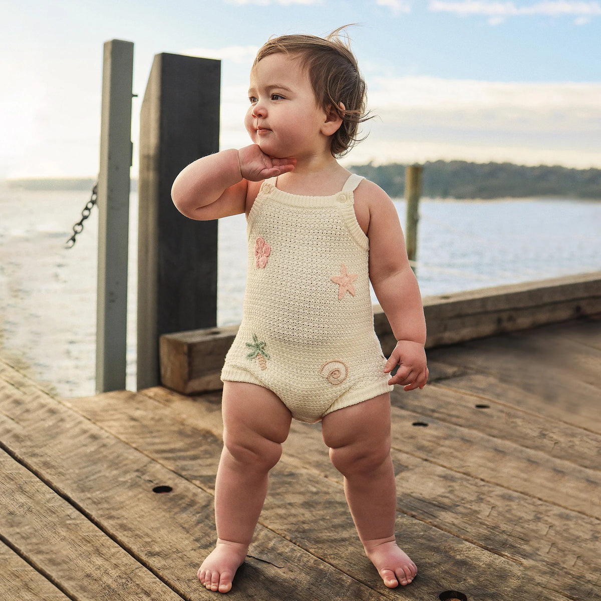 Kynd Crochet Romper - Coconut