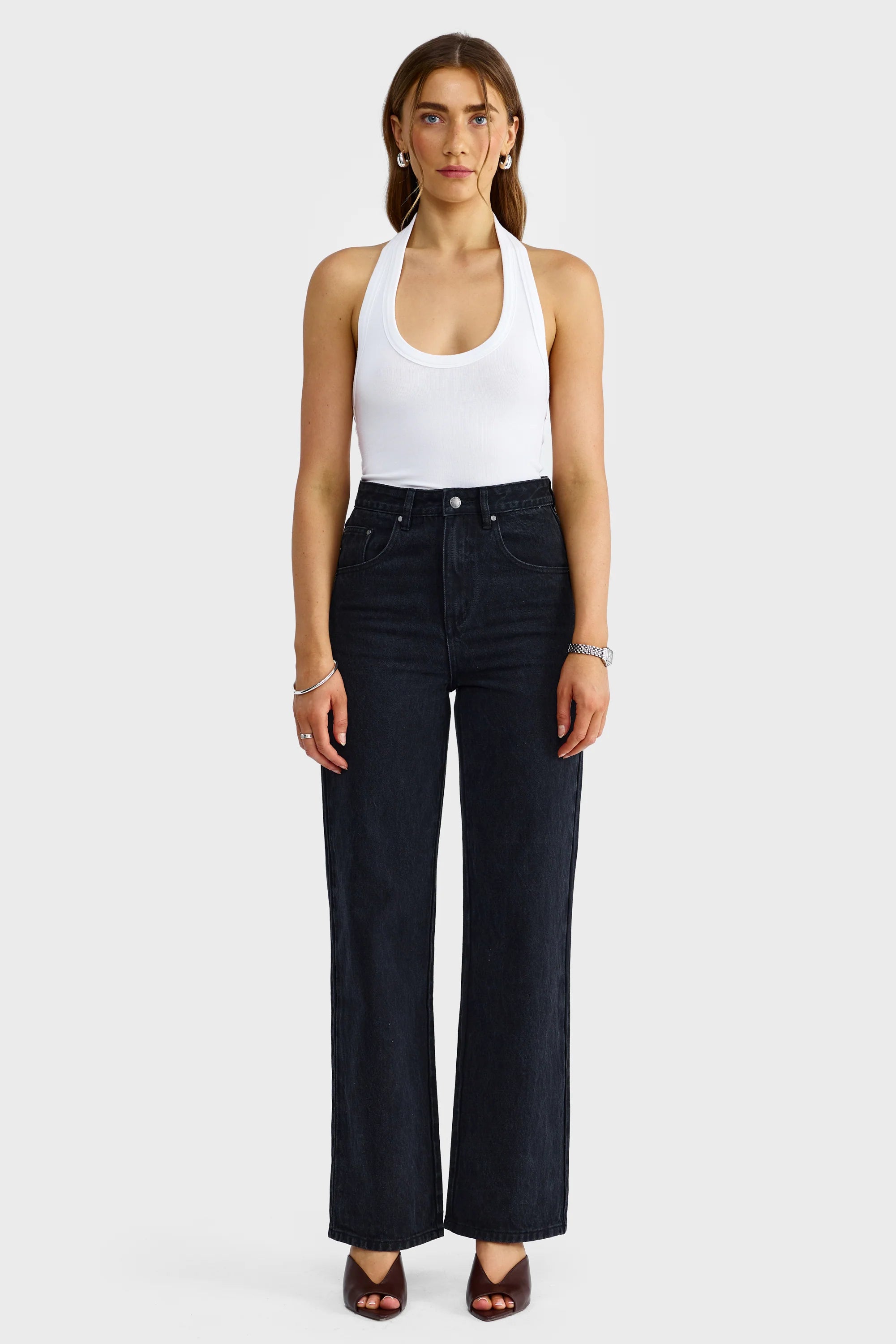 ORTC Arlo High Rise Jean - Washed Black
