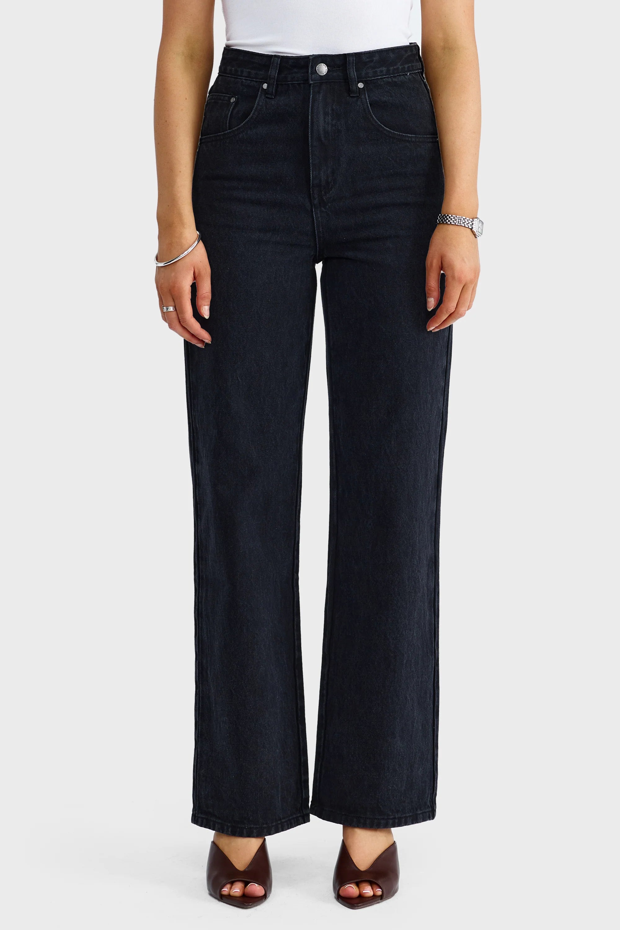 ORTC Arlo High Rise Jean - Washed Black