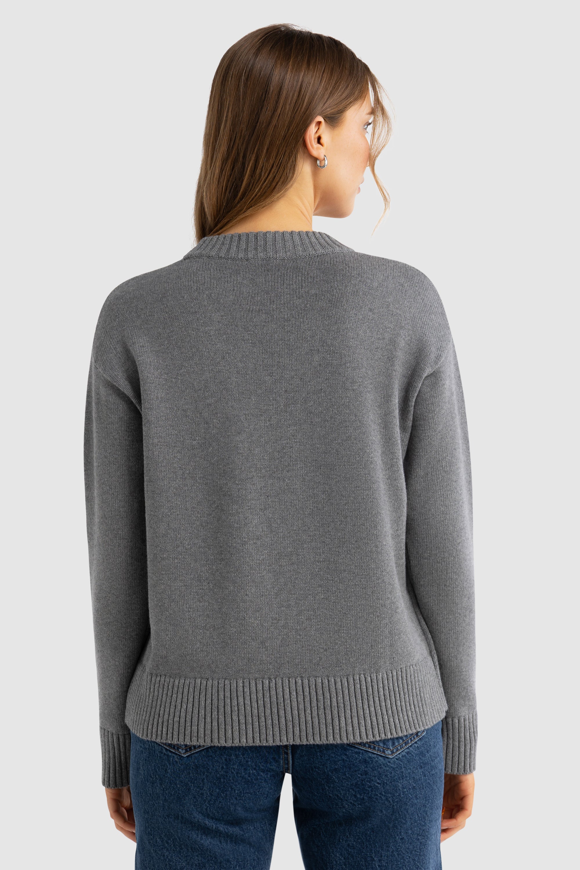 ORTC Astrid Knit Crew - Charcoal Marle