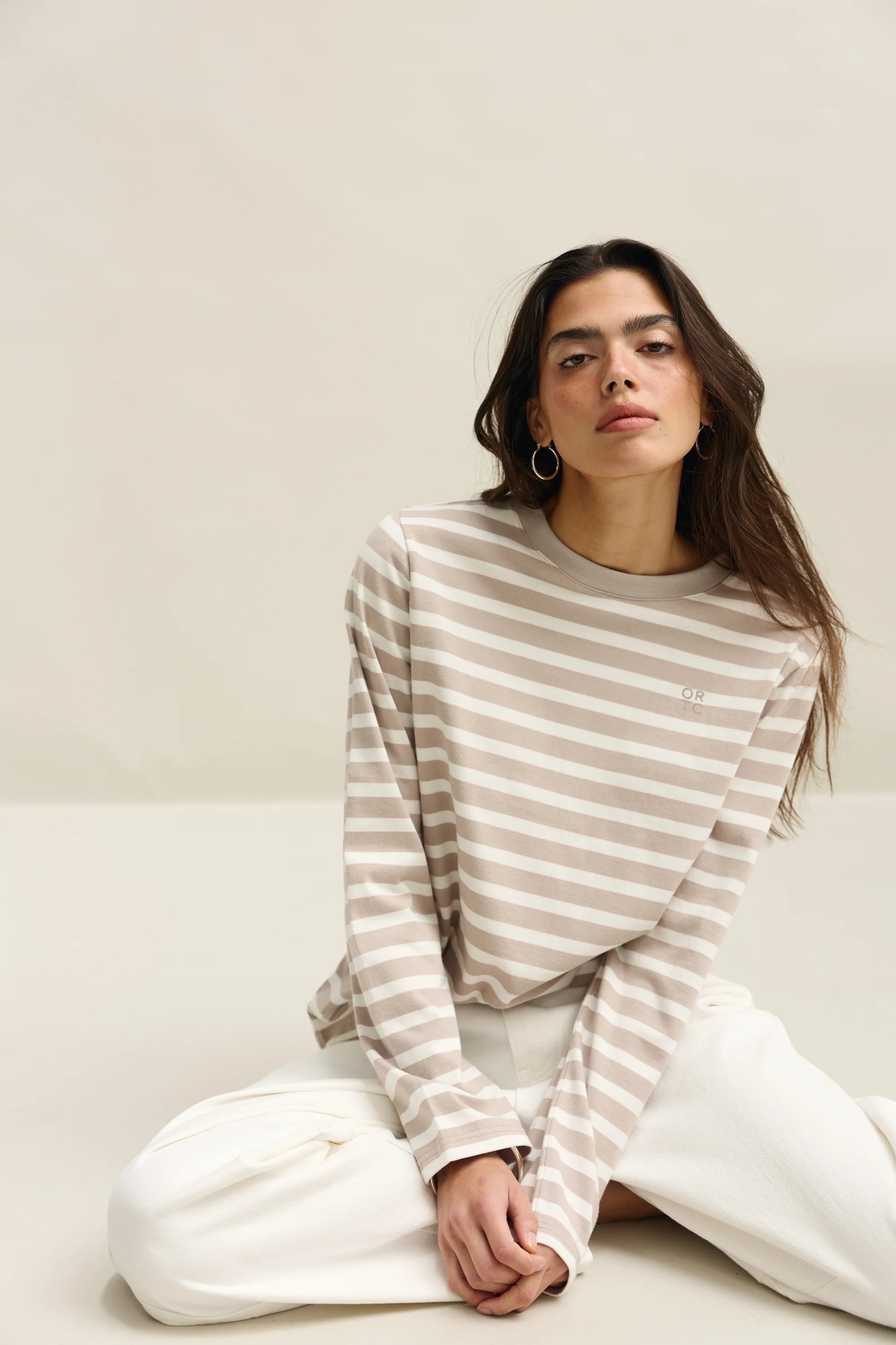 ORTC Clara Long Sleeve T-Shirt - Taupe