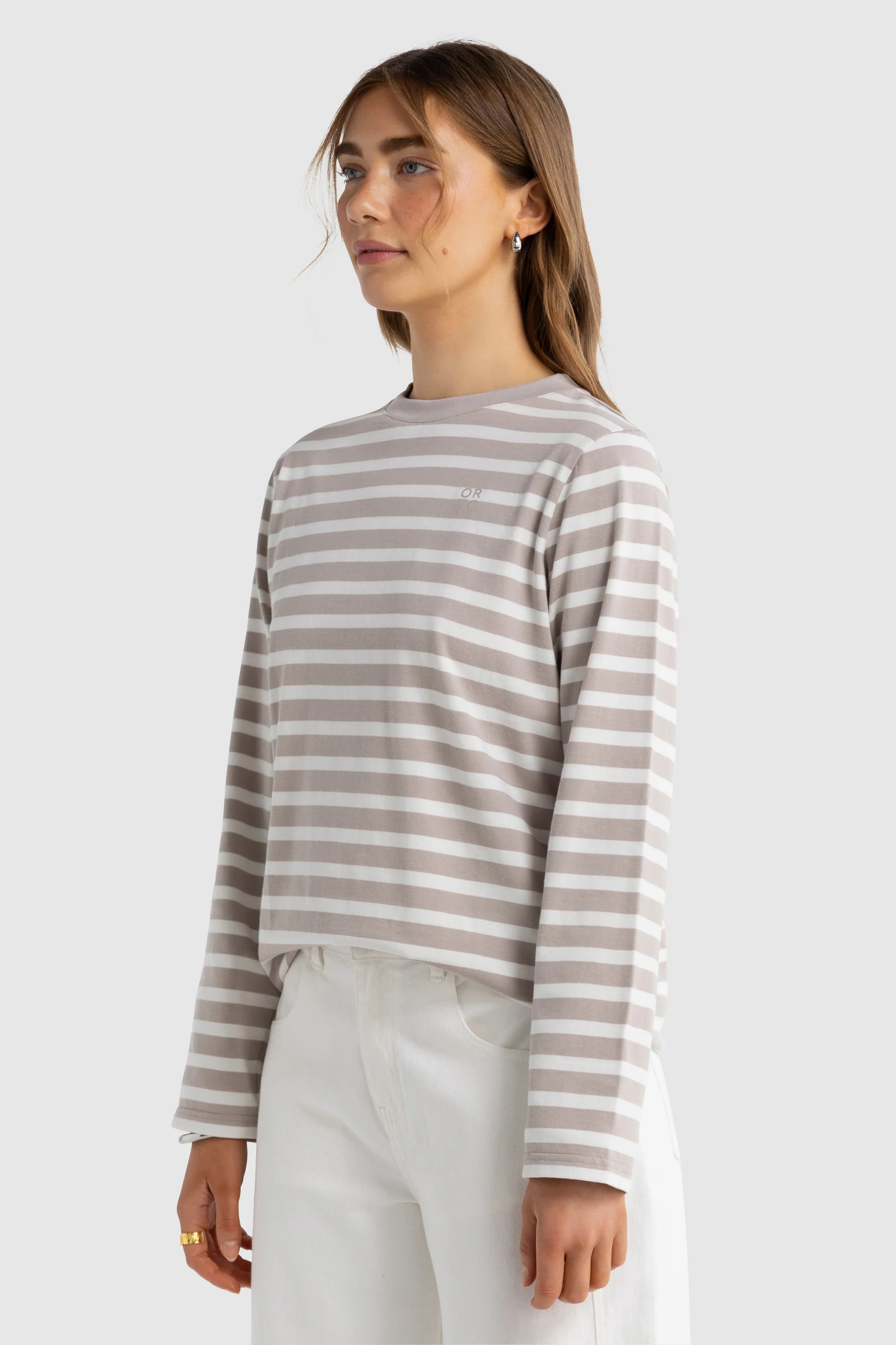 ORTC Clara Long Sleeve T-Shirt - Taupe
