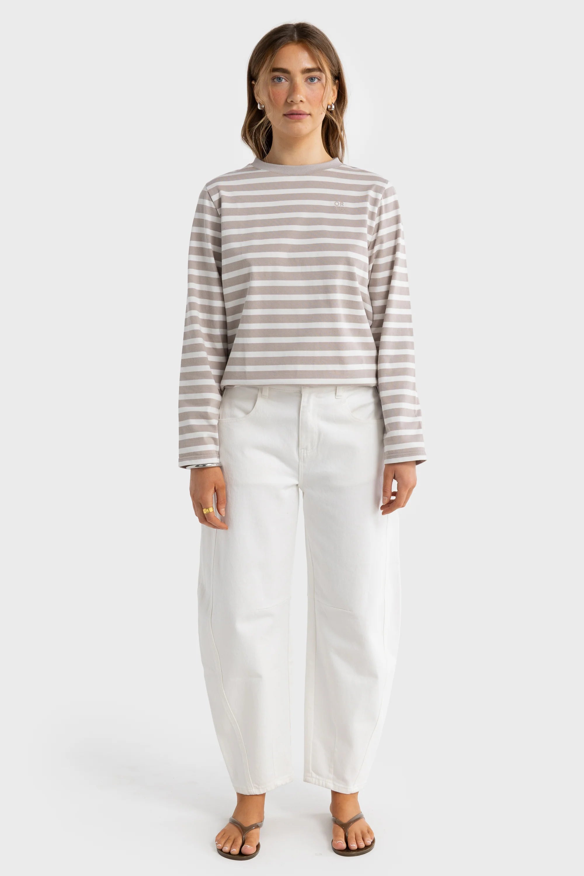 ORTC Clara Long Sleeve T-Shirt - Taupe