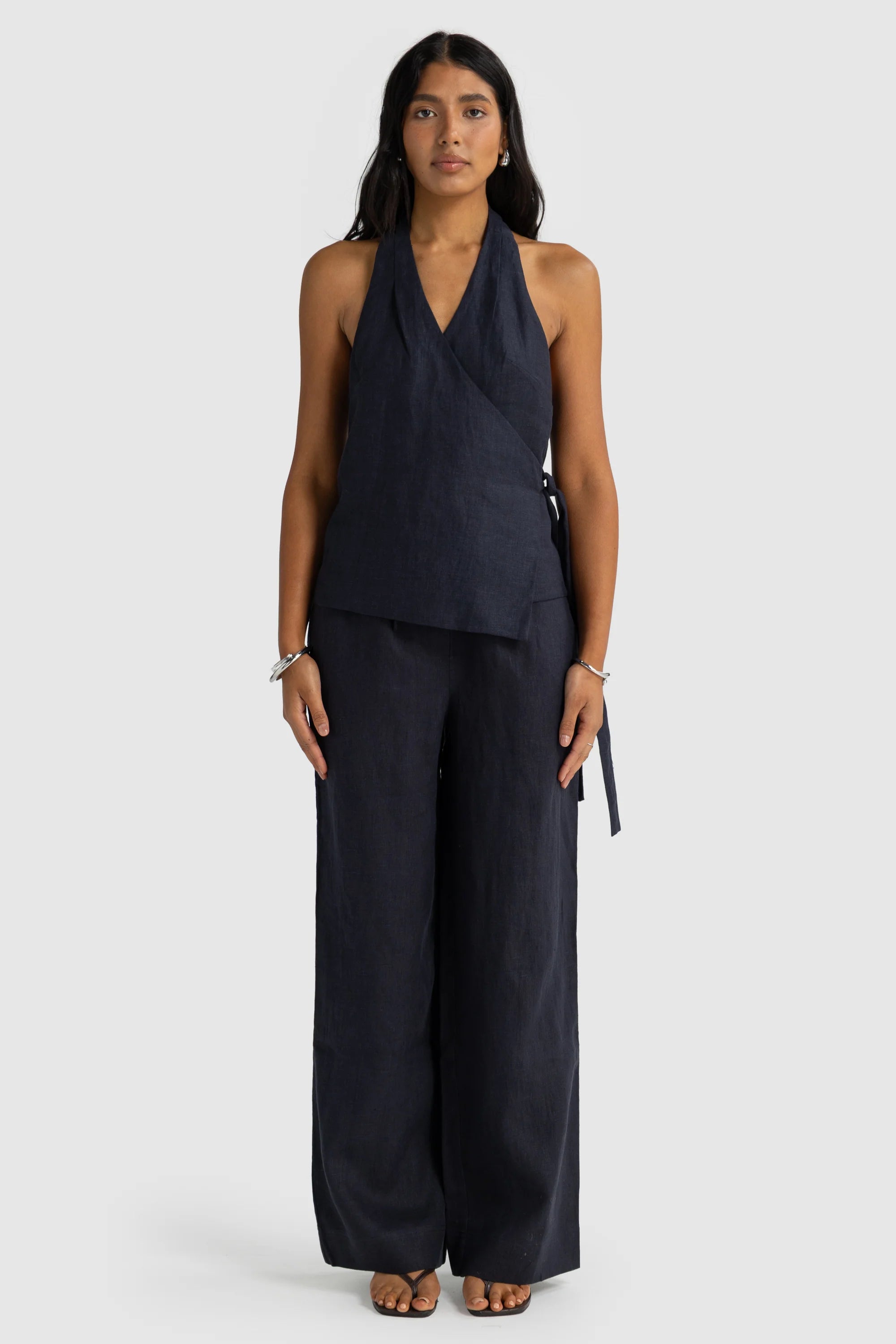 ORTC Savannah Linen Pants - French Navy