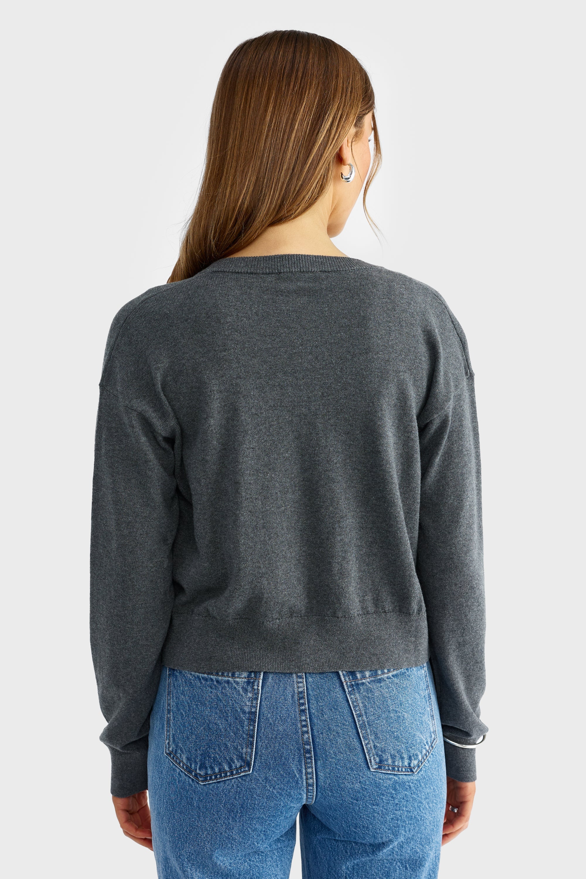 ORTC Kingston Knit Cardigan - Charcoal Marle