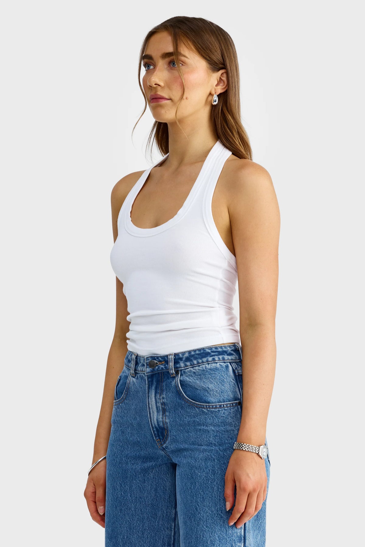 ORTC Margot Halter Tank - White