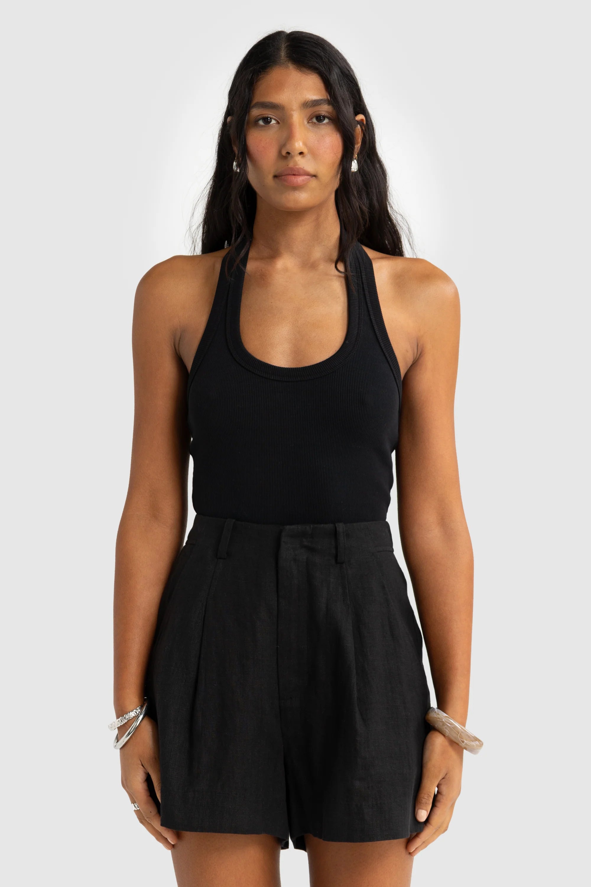 ORTC Savannah Linen Shorts - Black