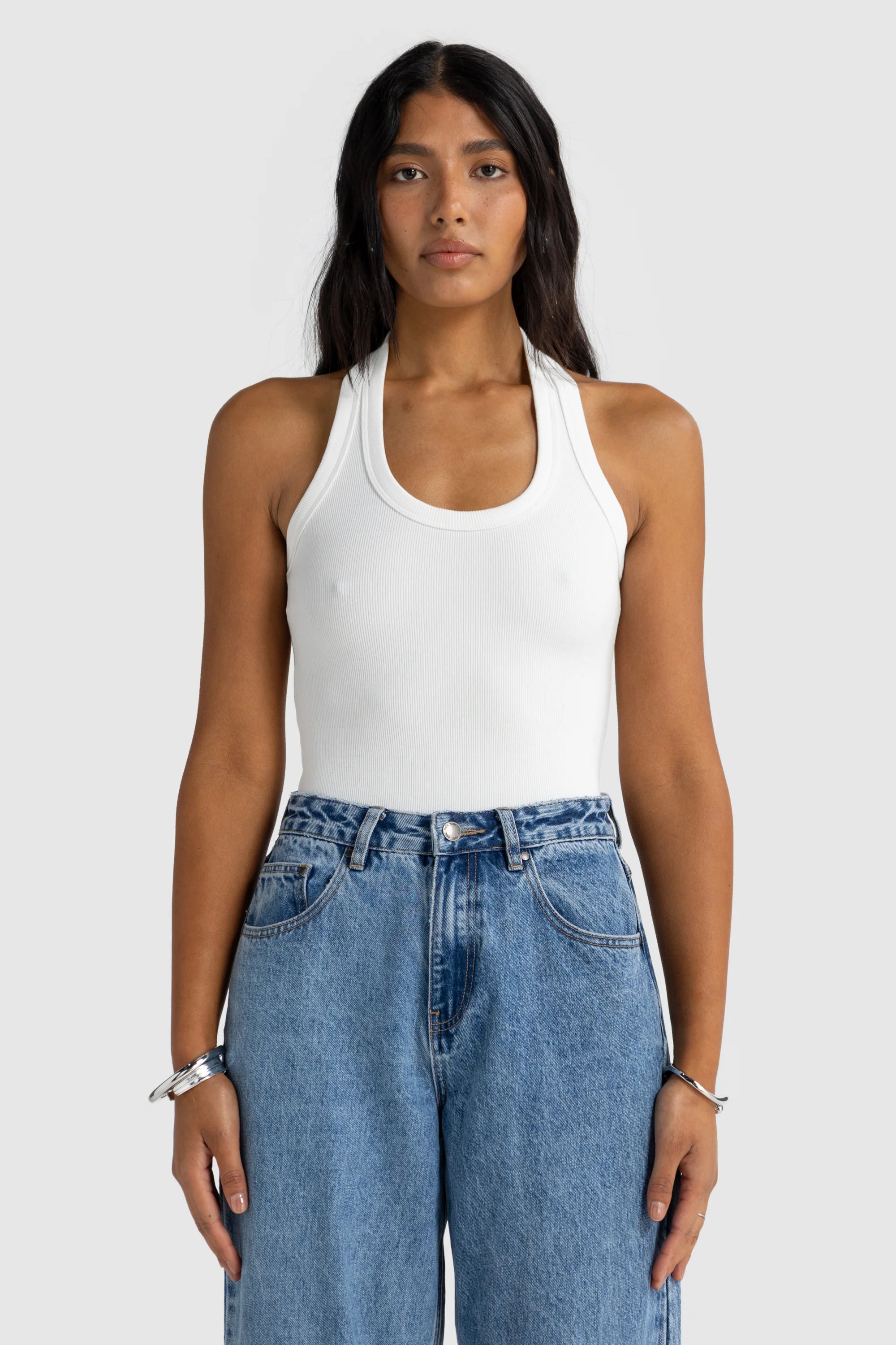 ORTC Sunday Halter Tank - White