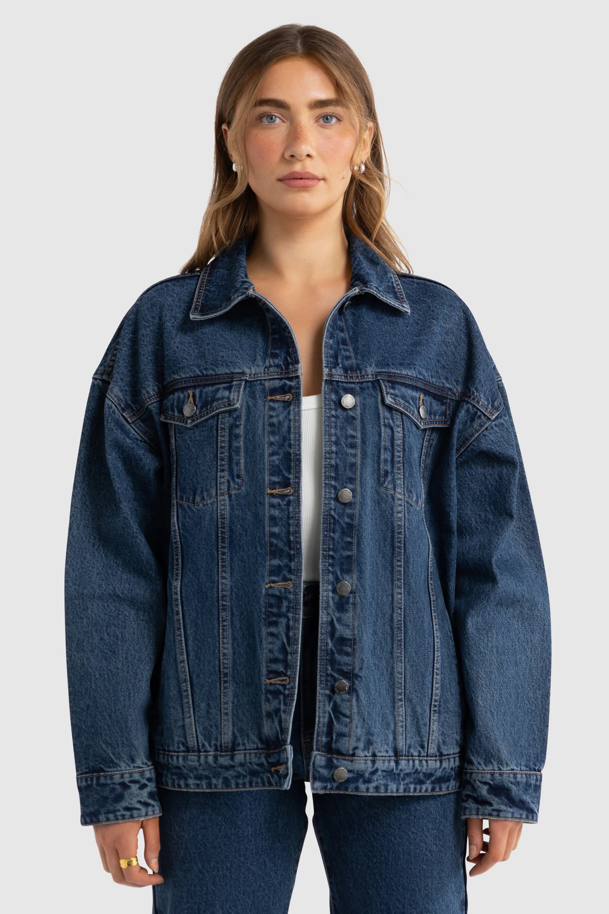 ORTC Willow Denim Oversized Jacket Indigo
