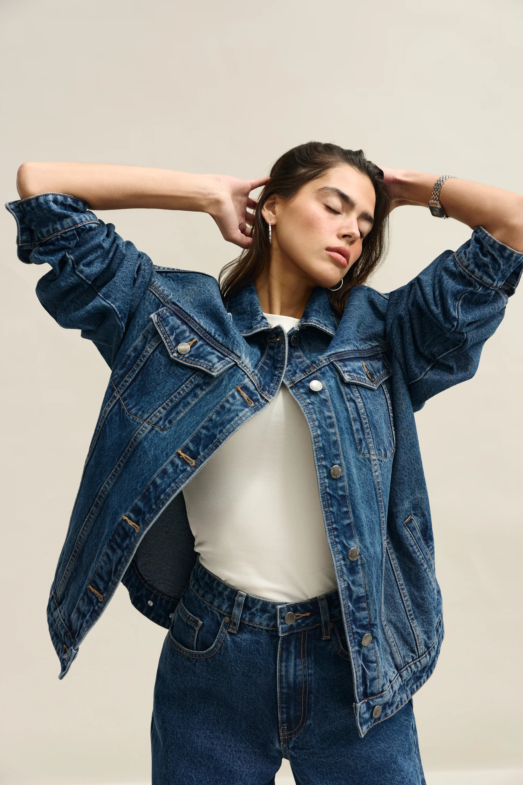 ORTC Willow Denim Oversized Jacket Indigo