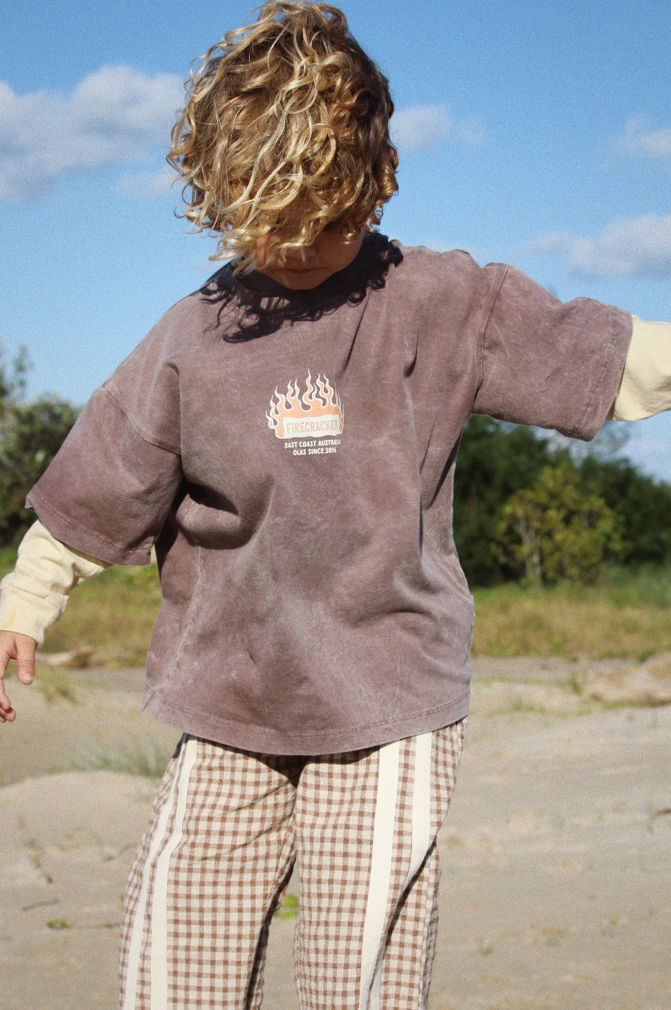 Olas Fire Cracker Longsleeve Mini Tee