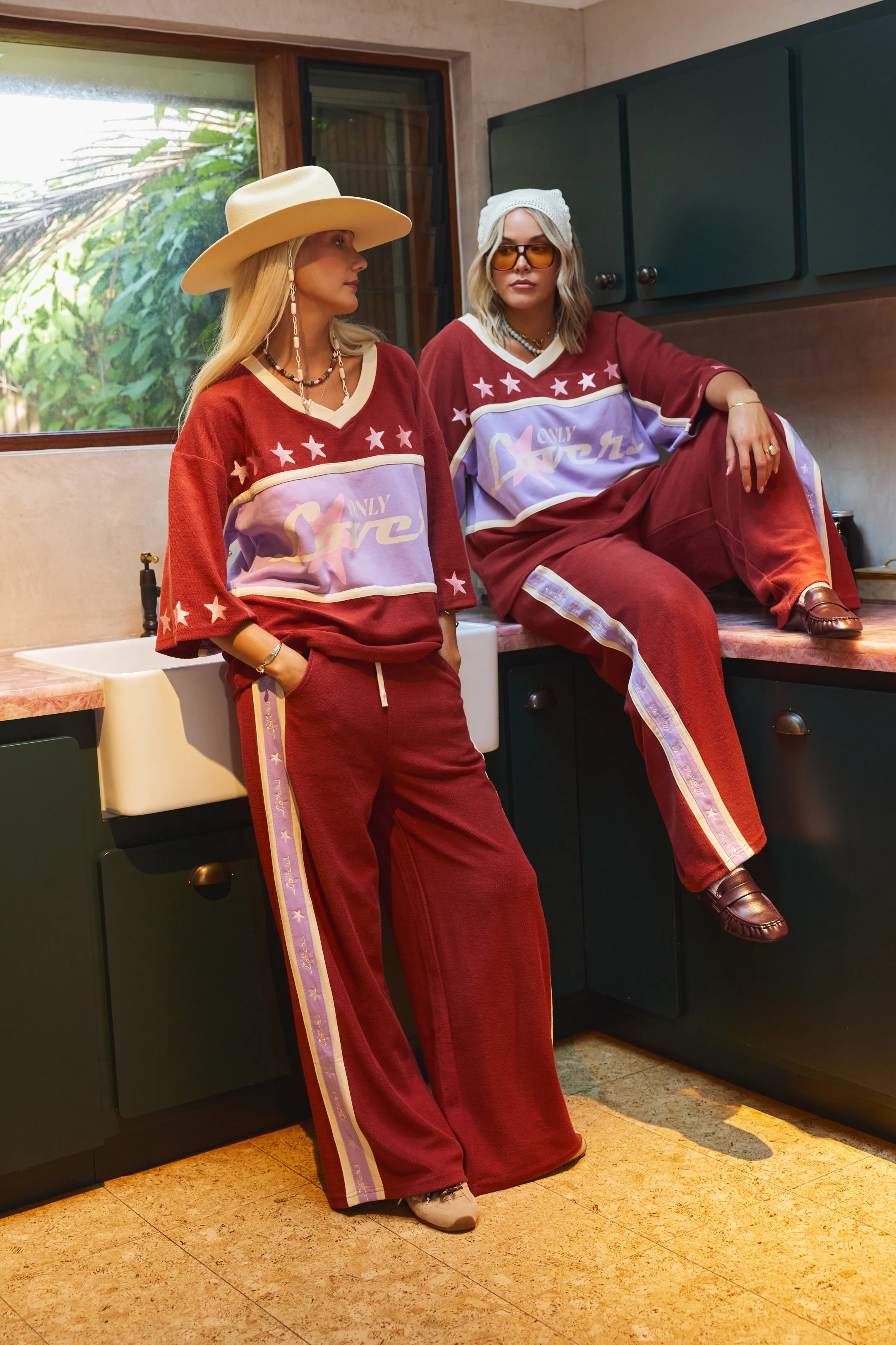 Only Lovers Left Surf League Jersey - Burgundy