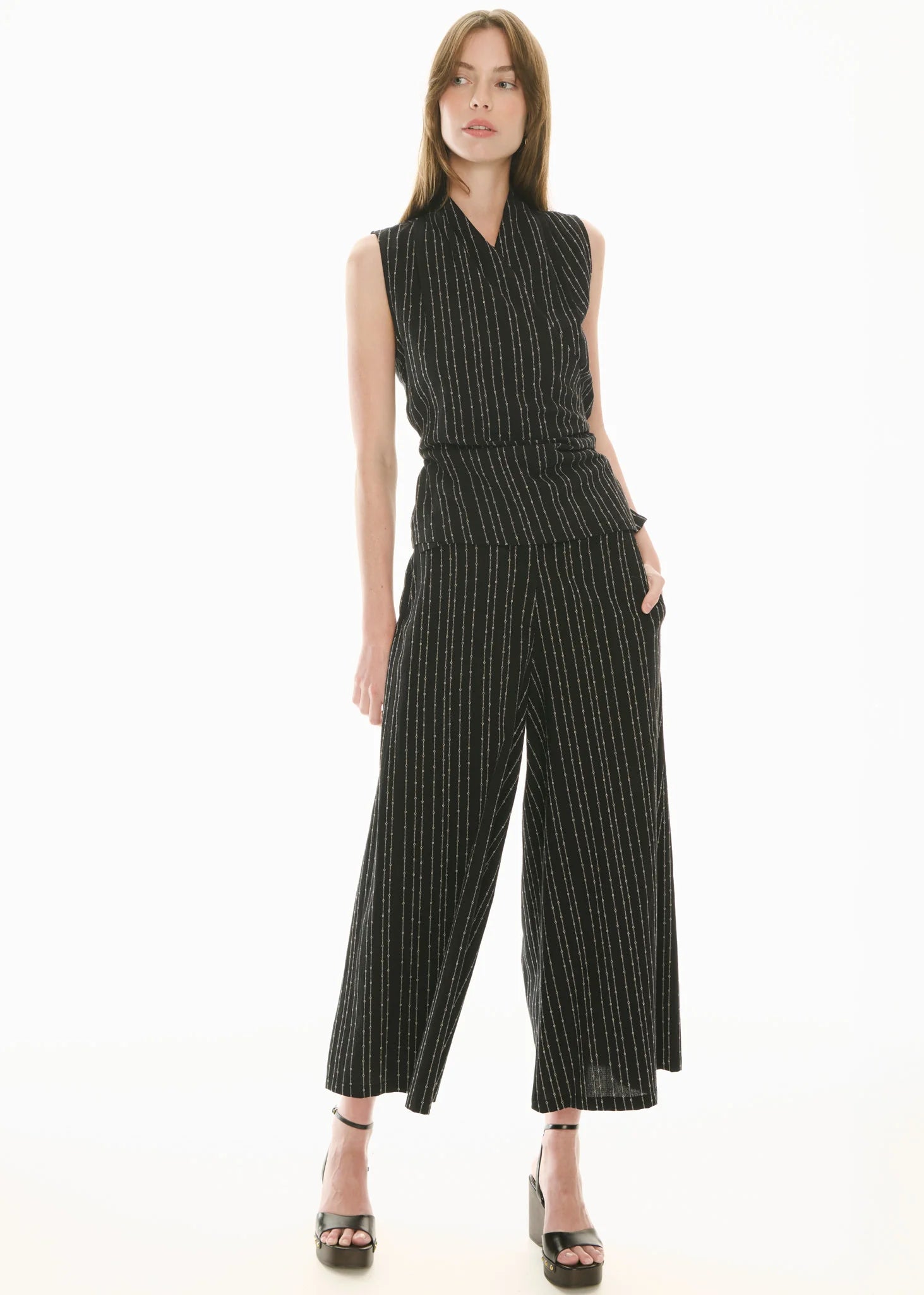 POL Chelsea Wrap Top - Chelsea Stripe